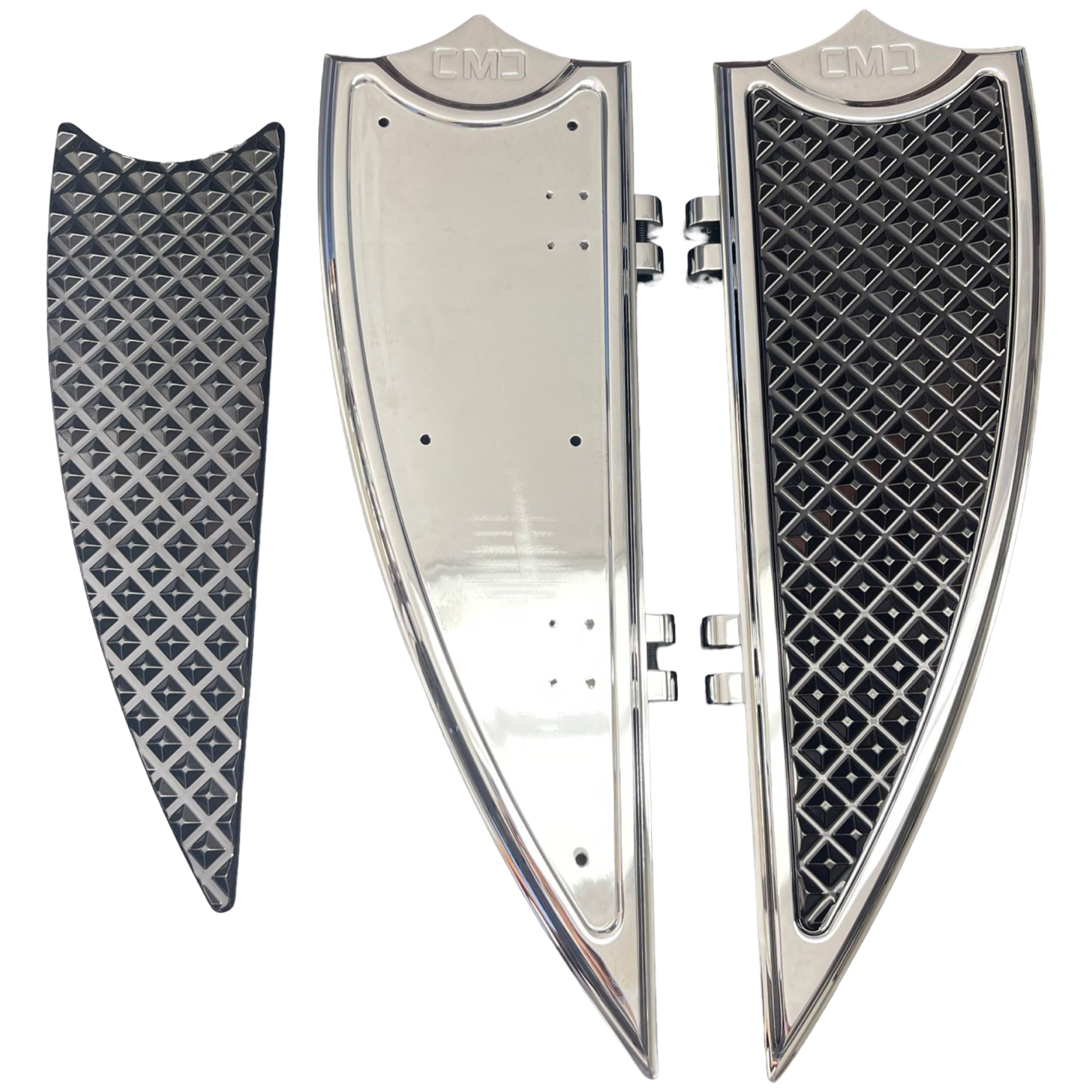 ELEV8 Floorboards (Black on Chrome) | | CMC Motorsports