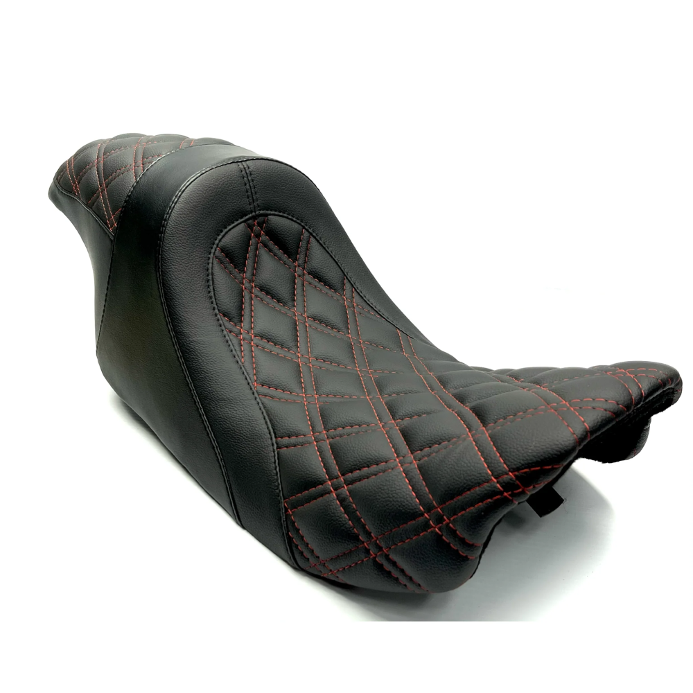 The FASTBACK 2Up | Touring Seat '97-'07 | Red Double Diamond | CMC Motorsports