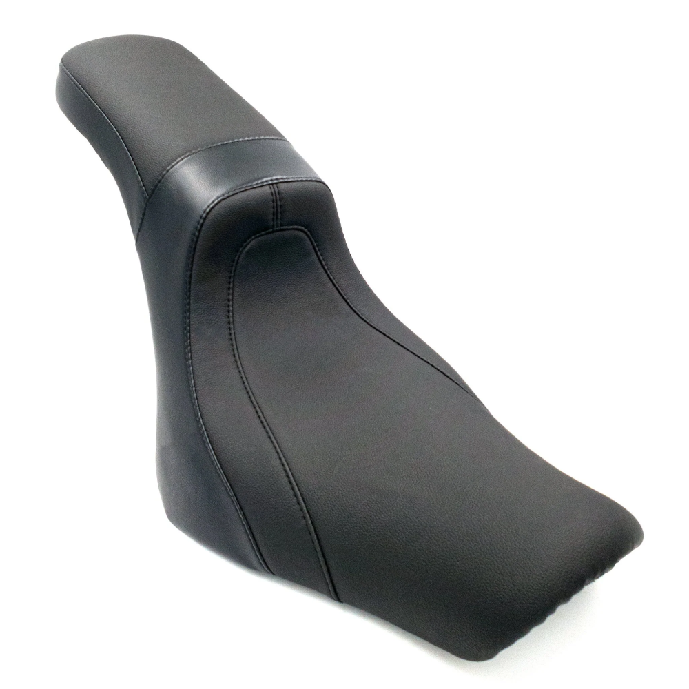 "Level-Up" 2UP | M8 Softail Seat 2018-2025 | Stealth | Solid Black - No Diamond Stitch | CMC Motorsports