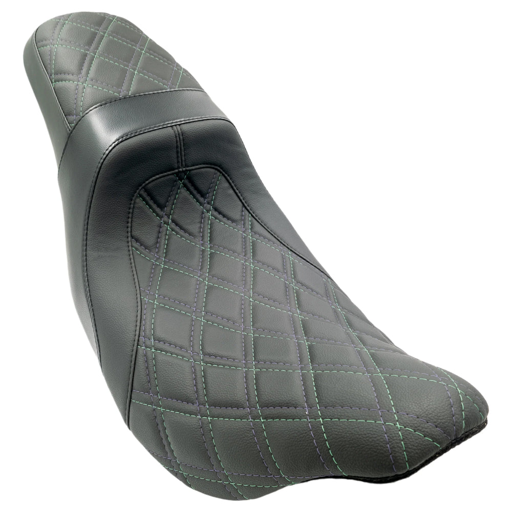 CMC "Level-Up" 2Up Seat | Touring '08-'23 | Snake Venom Double Diamond | CMC Motorsports