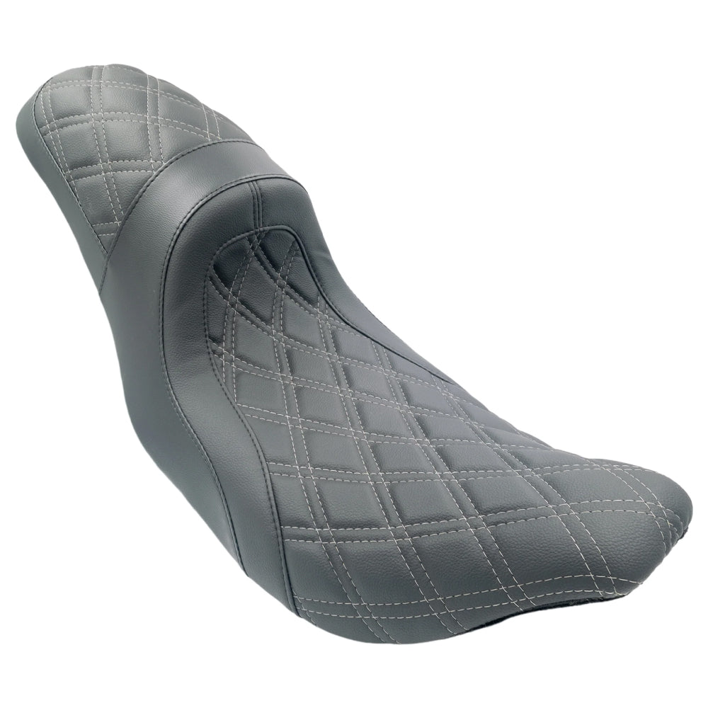 The FASTBACK 2Up | Touring Seat '08-'23 | Charcoal Grey Double Diamond | CMC Motorsports