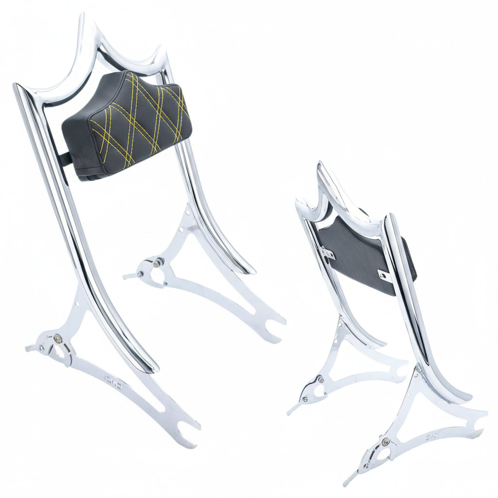 El Rey Backrest | 2014-2025 Indian | Show Chrome Yellow Double Diamond | CMC Motorsports