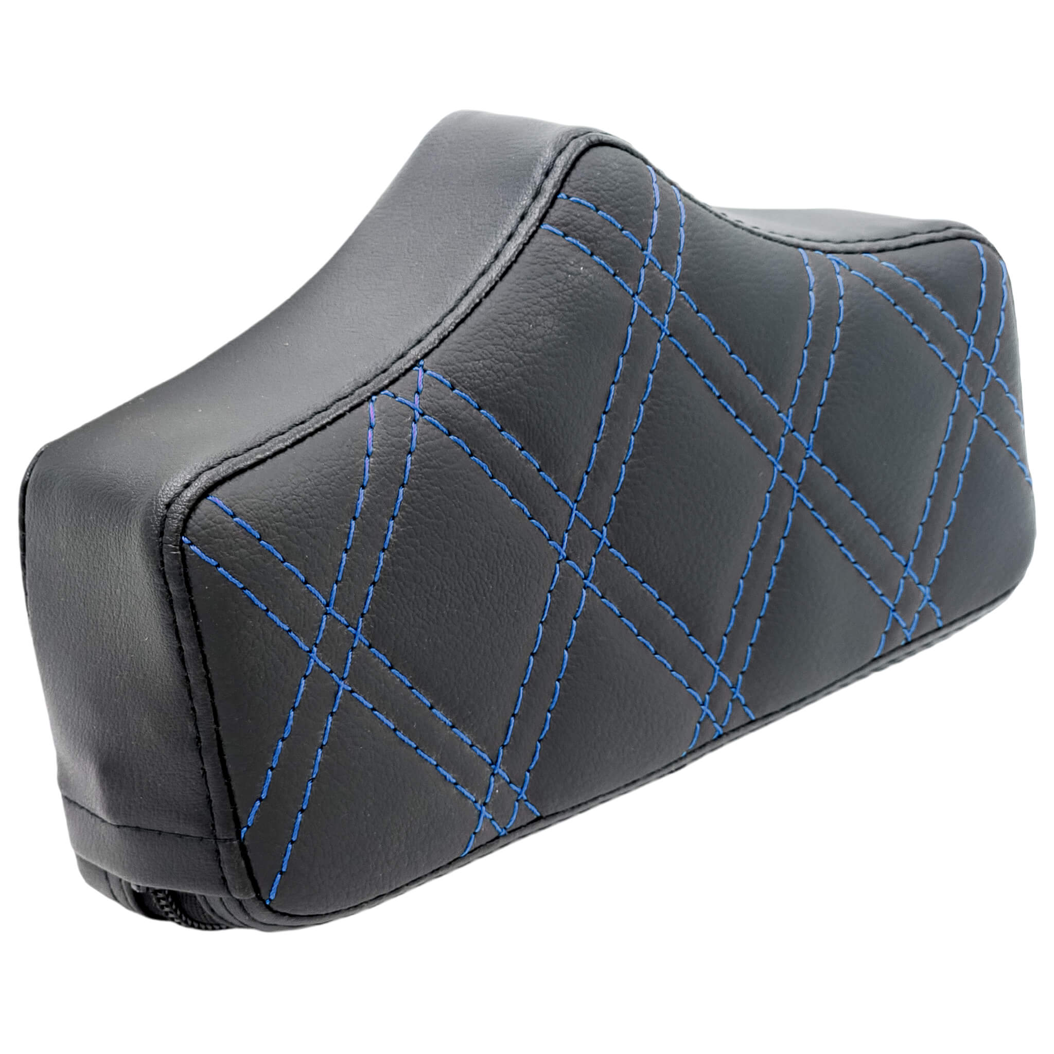 Replacement Pad (LARGE) - El Rey Backrest™ 2009-2026 Touring & Softail (Wide and Fatboy) & 2009 and Newer FREEWHEELER & 2023 and Newer RG3 Models | Blue Double Diamond | CMC Motorsports