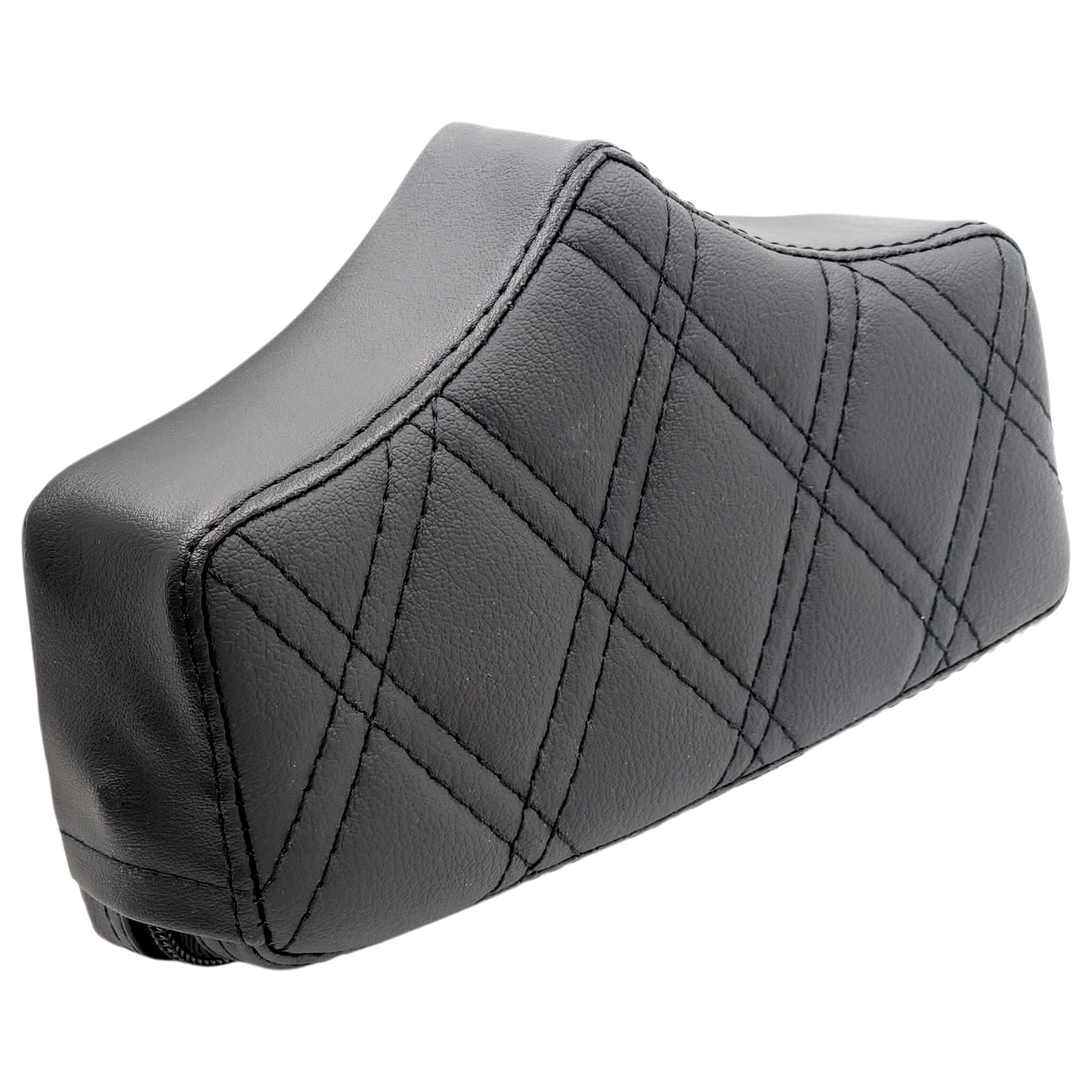 Replacement Pad (LARGE) - El Rey Backrest™ 2009-2026 Touring & Softail (Wide and Fatboy) & 2009 and Newer FREEWHEELER & 2023 and Newer RG3 Models | Black Double Diamond | CMC Motorsports