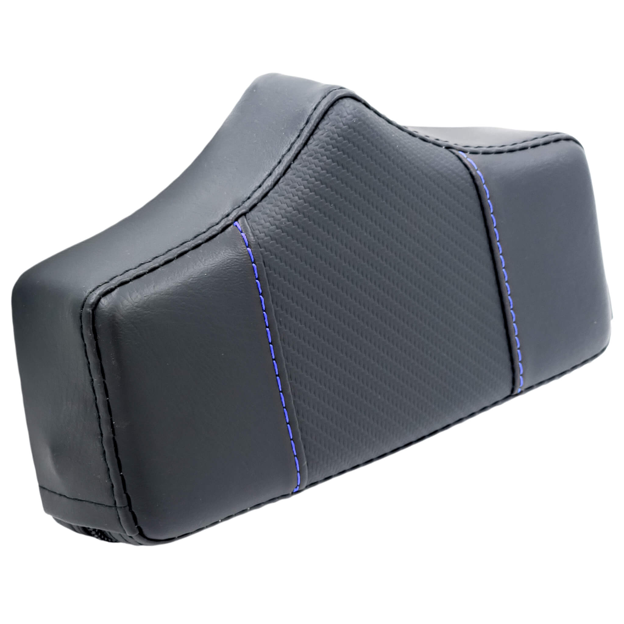 Replacement Pad (LARGE) - El Rey Backrest™ 2009-2026 Touring & Softail (Wide and Fatboy) & 2009 and Newer FREEWHEELER & 2023 and Newer RG3 Models | Carbon Fiber Blue | CMC Motorsports
