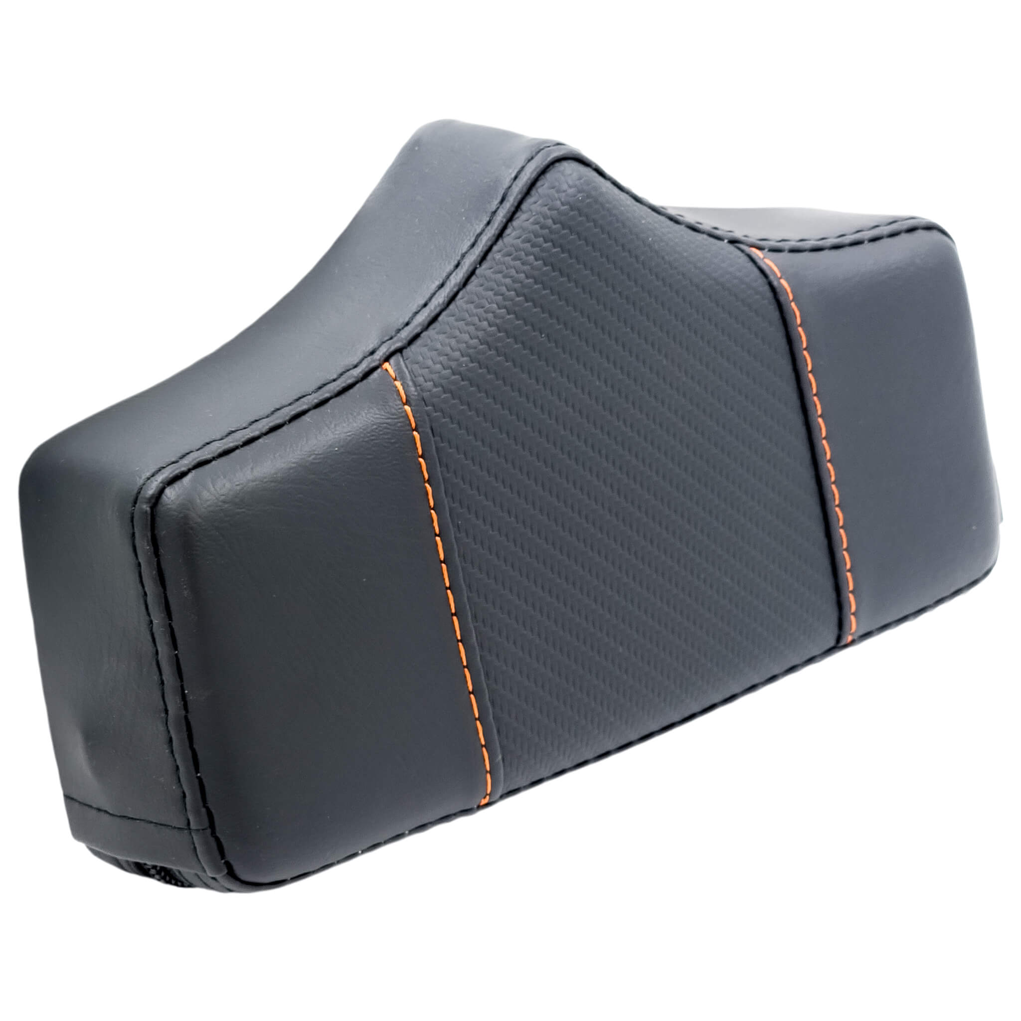 Replacement Pad (LARGE) - El Rey Backrest™ 2009-2026 Touring & Softail (Wide and Fatboy) & 2009 and Newer FREEWHEELER & 2023 and Newer RG3 Models | Carbon Fiber Orange | CMC Motorsports