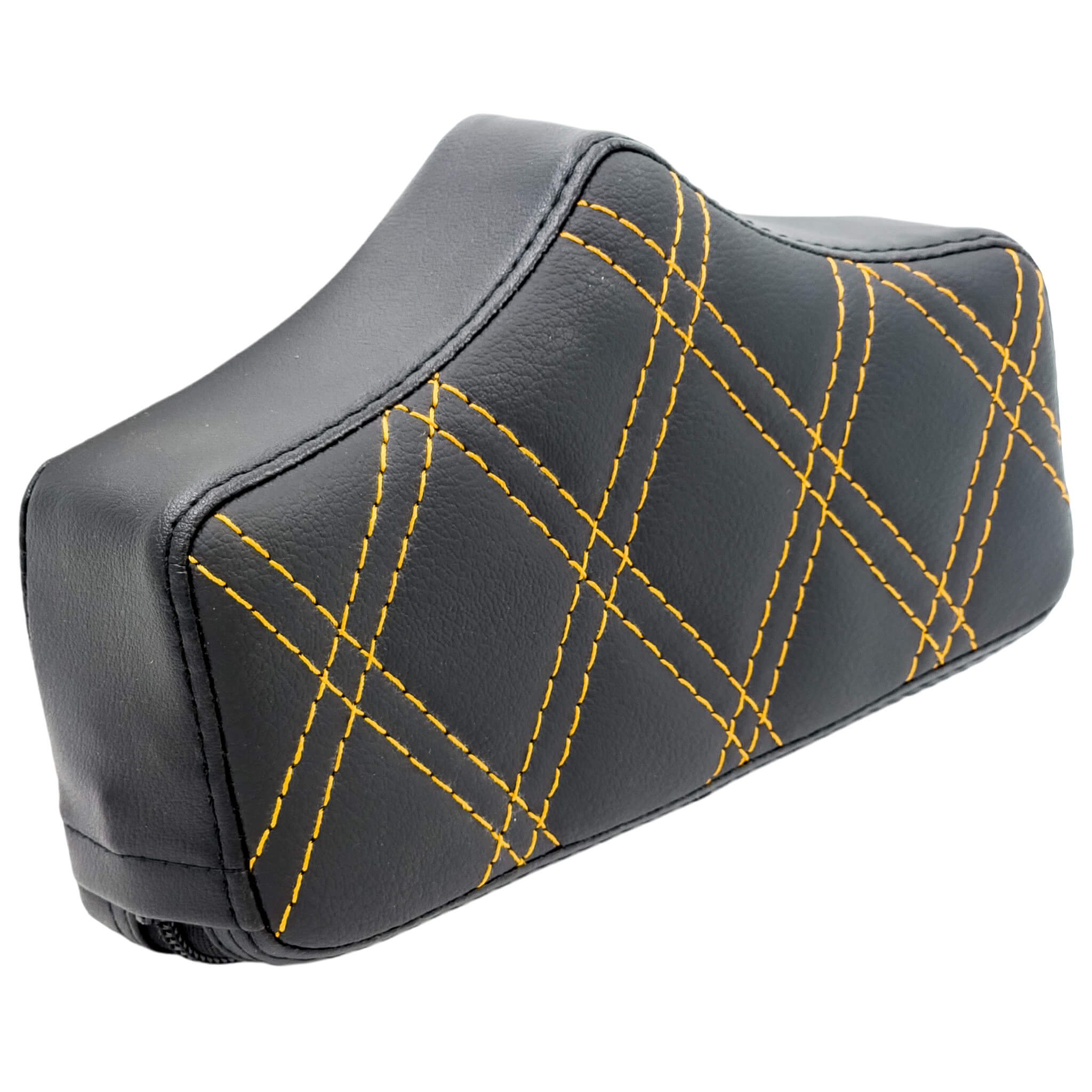 Replacement Pad (LARGE) - El Rey Backrest™ 2009-2026 Touring & Softail (Wide and Fatboy) & 2009 and Newer FREEWHEELER & 2023 and Newer RG3 Models | Gold Double Diamond | CMC Motorsports