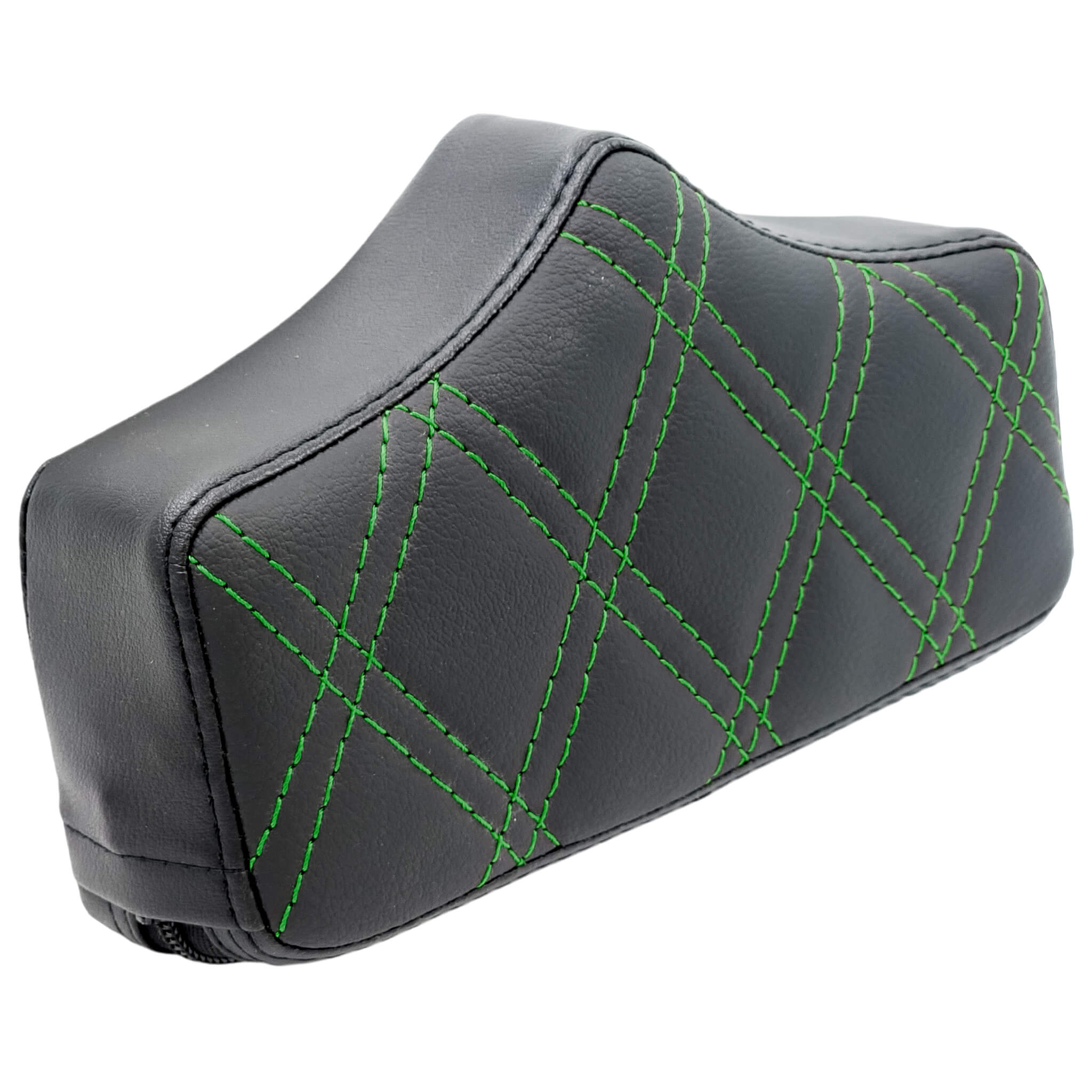 Replacement Pad (LARGE) - El Rey Backrest™ 2009-2026 Touring & Softail (Wide and Fatboy) & 2009 and Newer FREEWHEELER & 2023 and Newer RG3 Models | Green Double Diamond | CMC Motorsports