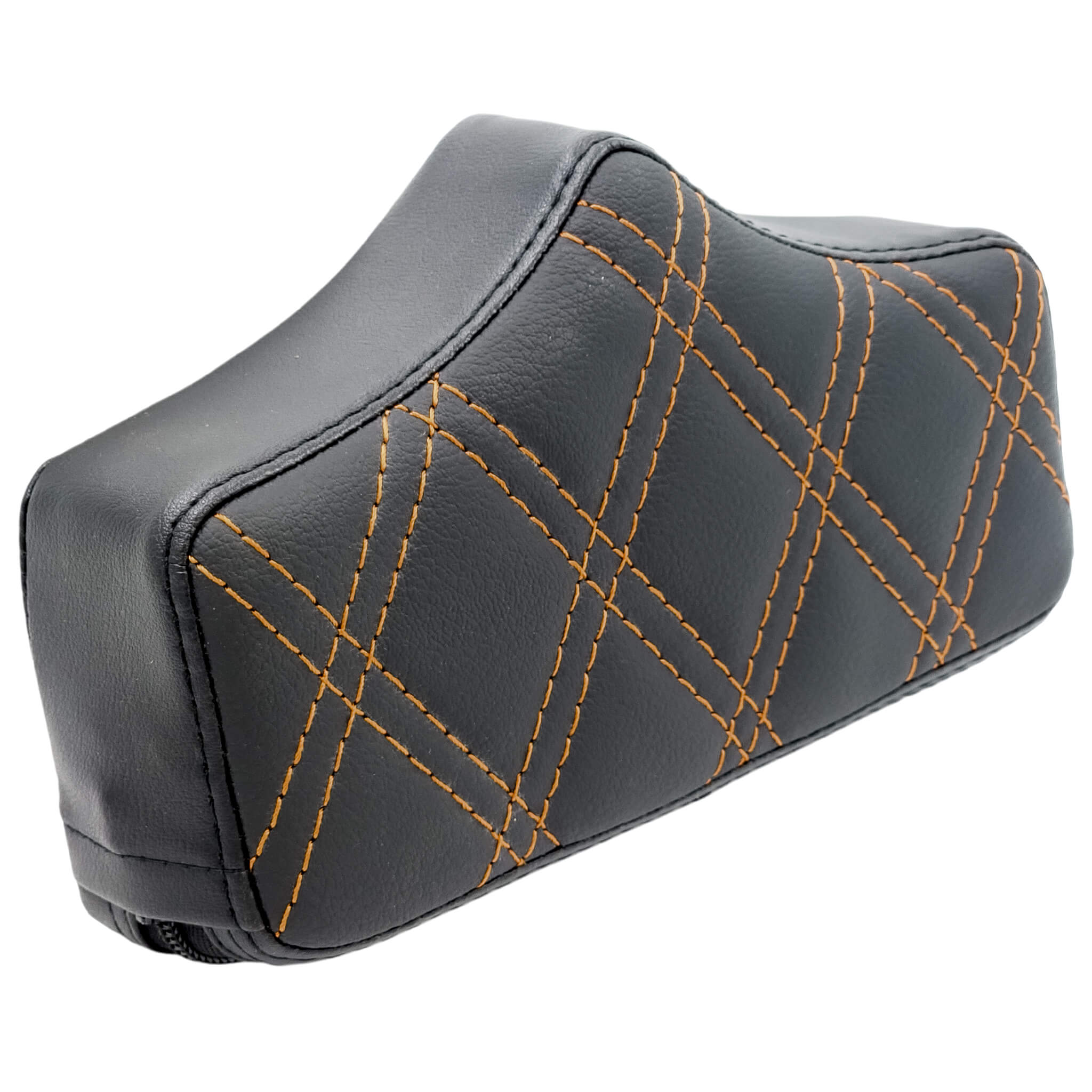 Replacement Pad (LARGE) - El Rey Backrest™ 2009-2026 Touring & Softail (Wide and Fatboy) & 2009 and Newer FREEWHEELER & 2023 and Newer RG3 Models | Orange Double Diamond | CMC Motorsports