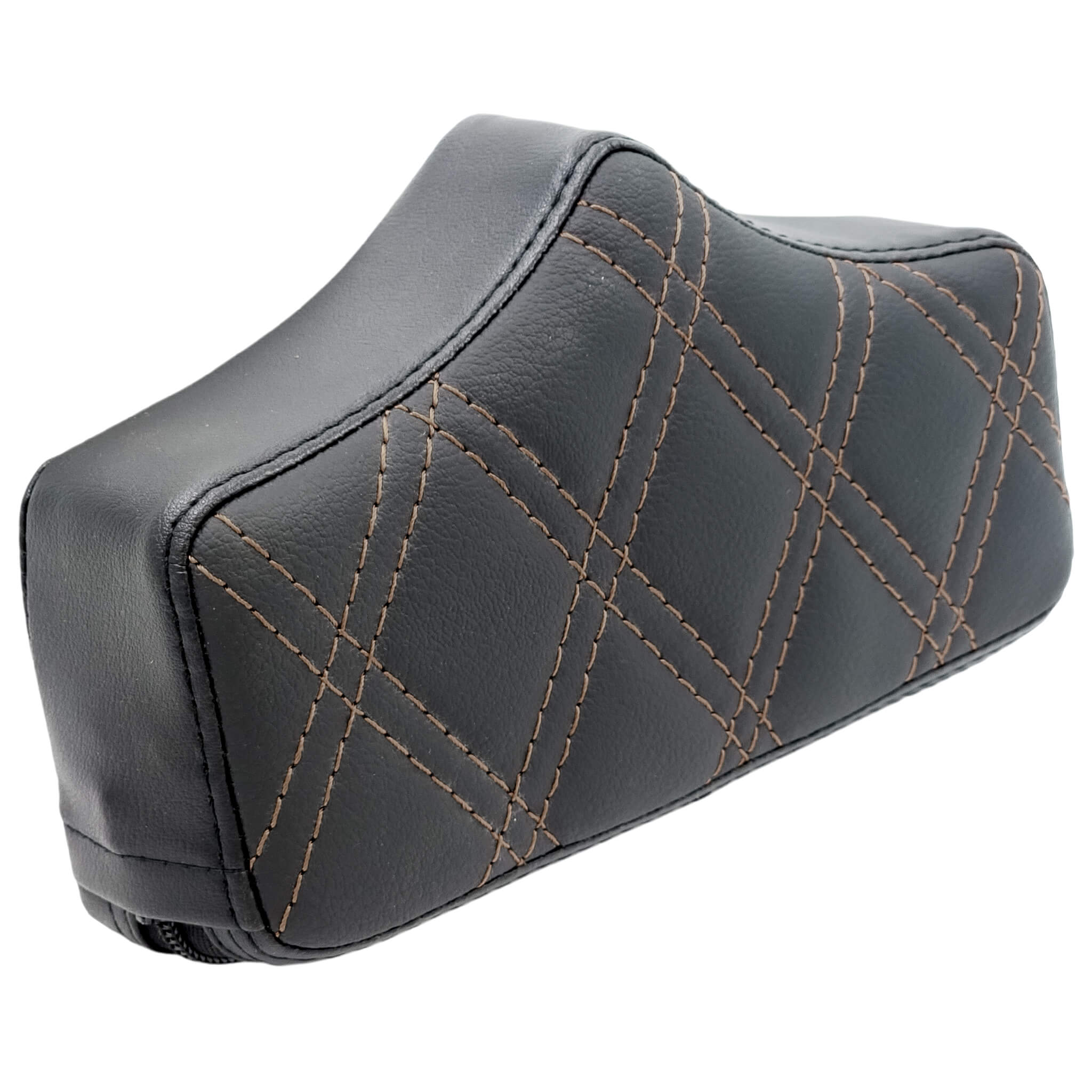 Replacement Pad (LARGE) - El Rey Backrest™ 2009-2026 Touring & Softail (Wide and Fatboy) & 2009 and Newer FREEWHEELER & 2023 and Newer RG3 Models | Sand Double Diamond | CMC Motorsports