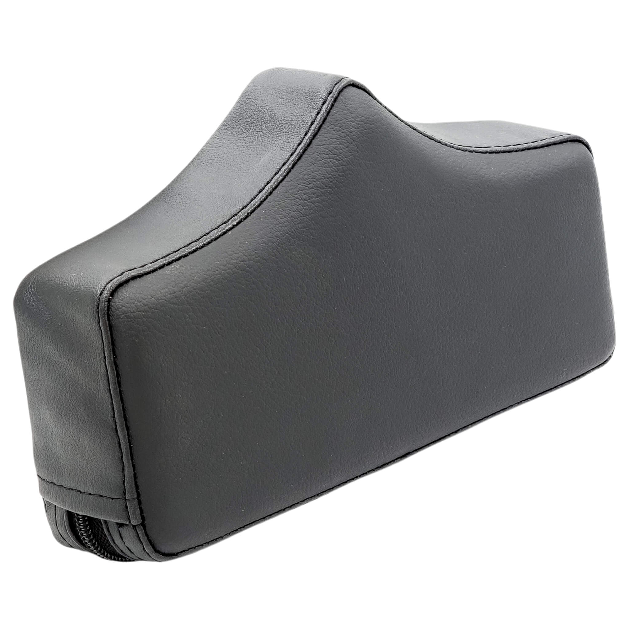 Replacement Pad (LARGE) - El Rey Backrest™ 2009-2026 Touring & Softail (Wide and Fatboy) & 2009 and Newer FREEWHEELER & 2023 and Newer RG3 Models | Stealth | Solid Black - No Diamond Stitch | CMC Motorsports