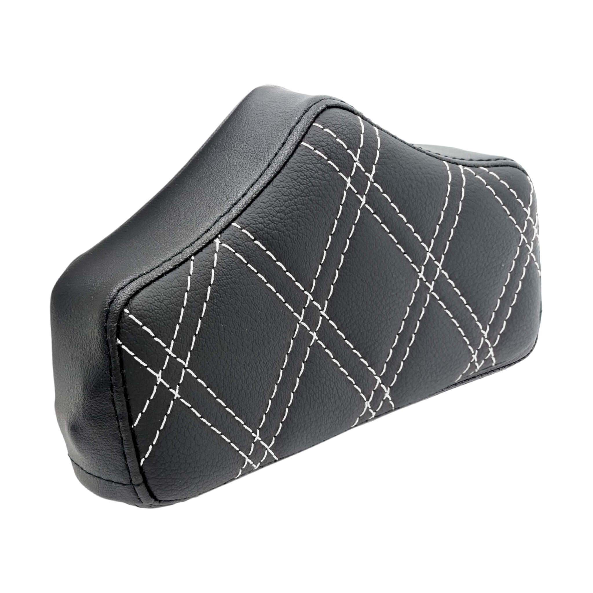 Replacement Pad (SMALL) - El Rey Backrest™ for 1997-2008 Touring & 2000-2026 Softail (Select Models) | White Double Diamond | CMC Motorsports