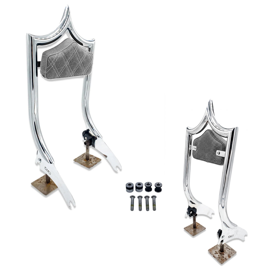 El Rey Backrest | 2018-2026 M8 Softail | Dealer | Show Chrome "Viejito" Vintage Black | CMC Motorsports