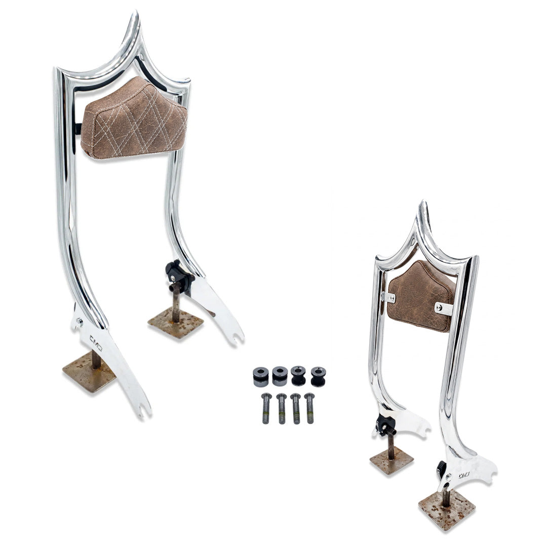 El Rey Backrest | 2018-2026 M8 Softail | Dealer | Show Chrome "Viejito" Vintage Brown | CMC Motorsports