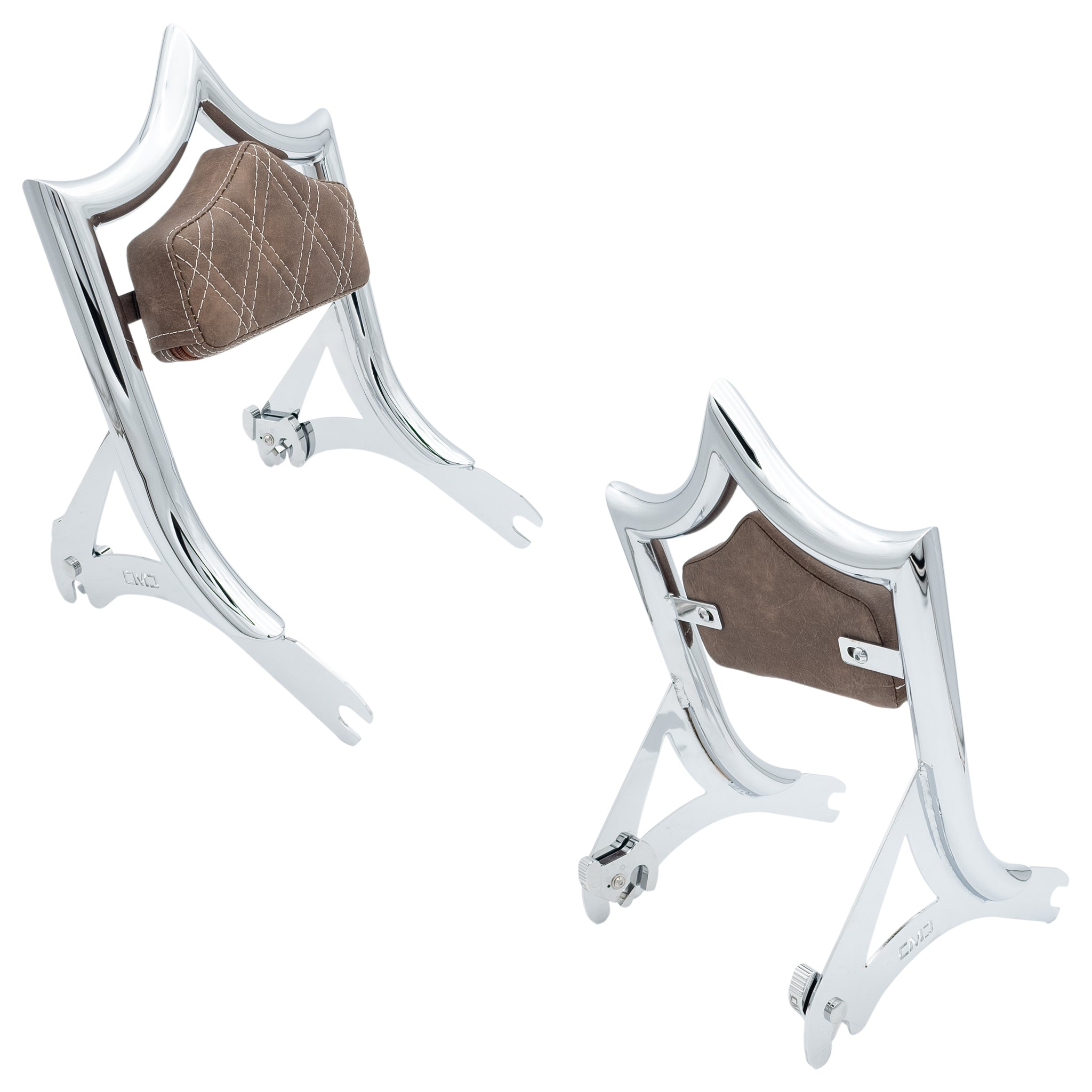 El Rey Backrest | 2000-2017 Softail "SHORTY" | Dealer | Show Chrome Viejito Vintage Brown | CMC Motorsports