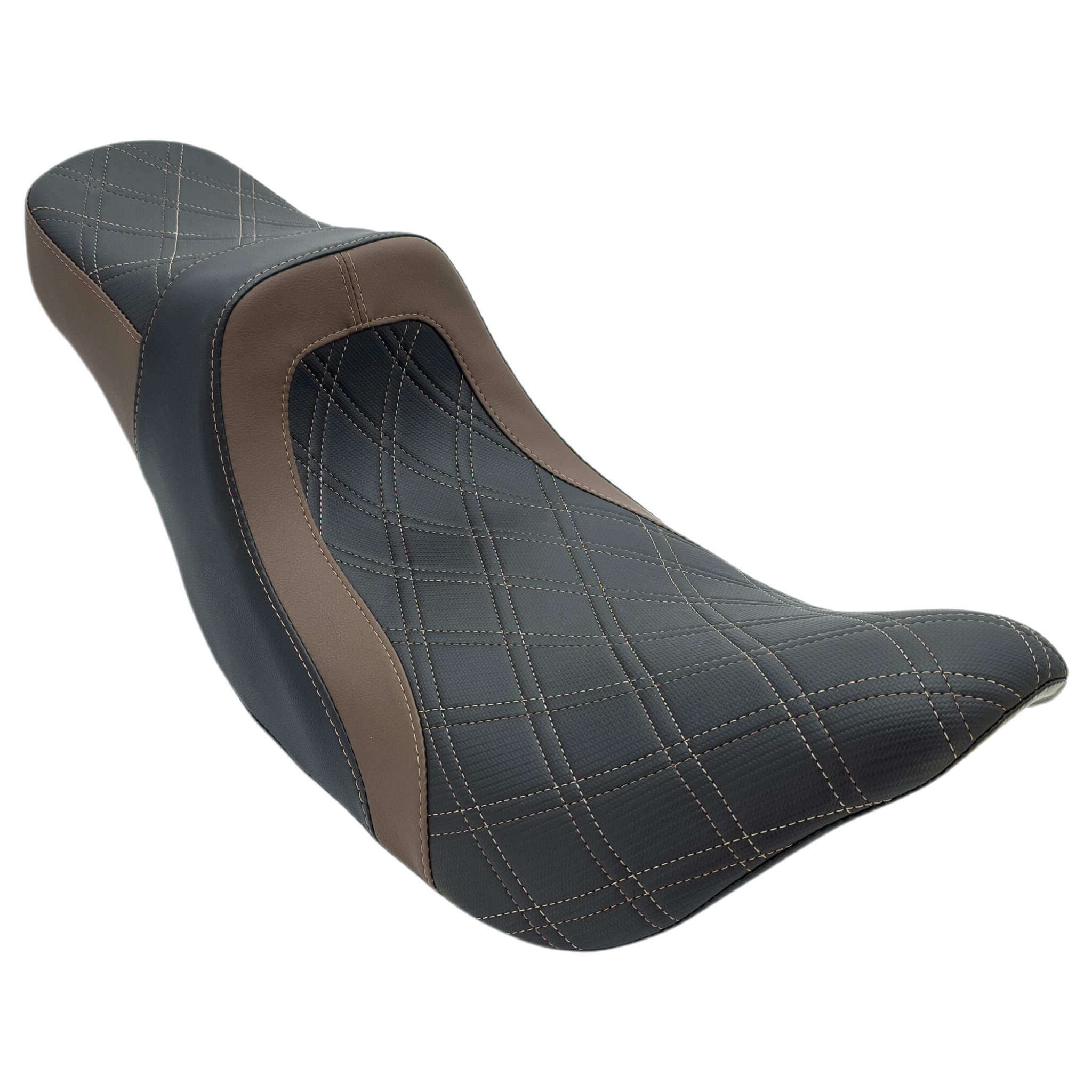 "The Wedge" 2Up | Touring Seat '08-'23 | Racer | Racer Brown | CMC Motorsports