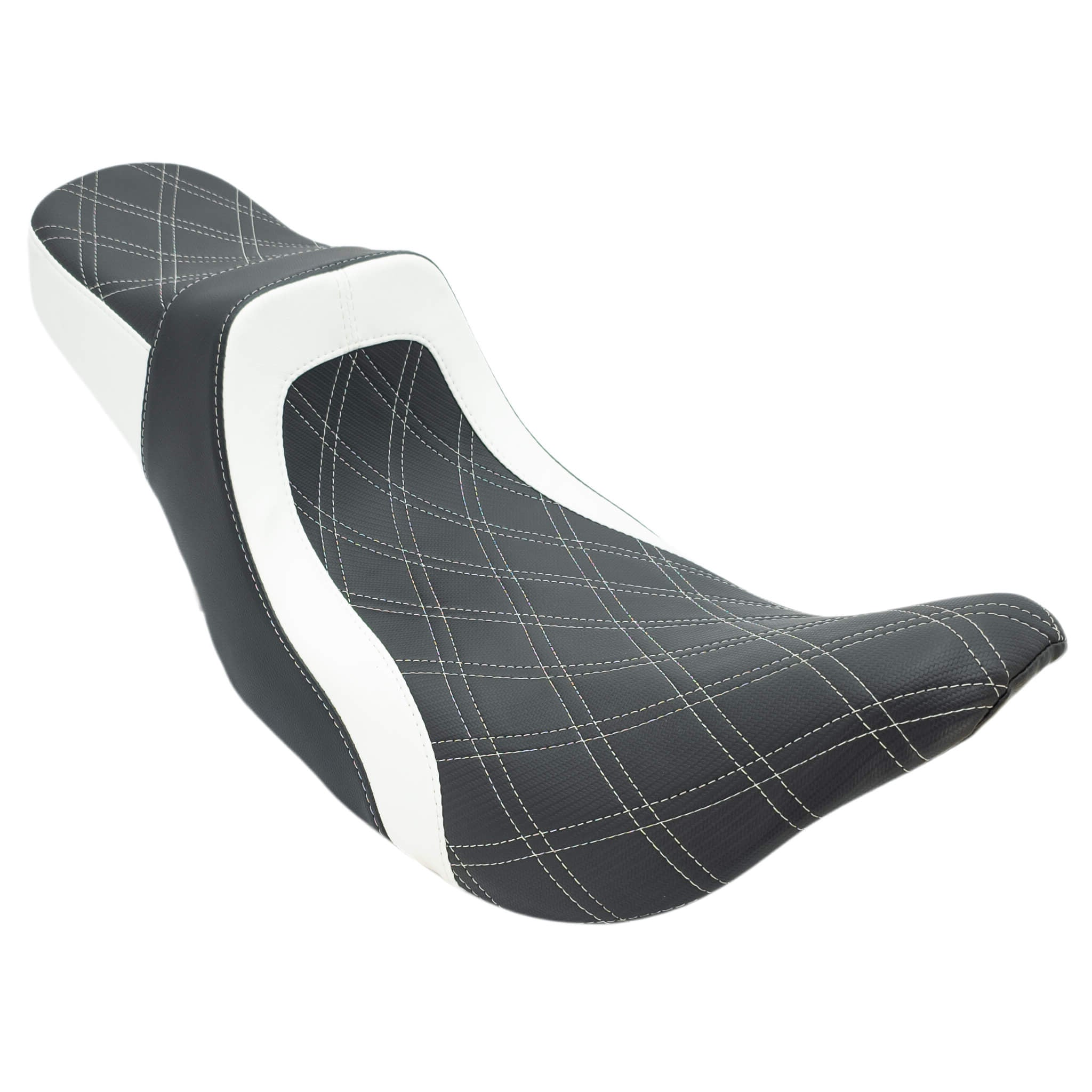 "The Wedge" 2Up | Touring Seat '08-'23 | Racer | Racer White | CMC Motorsports