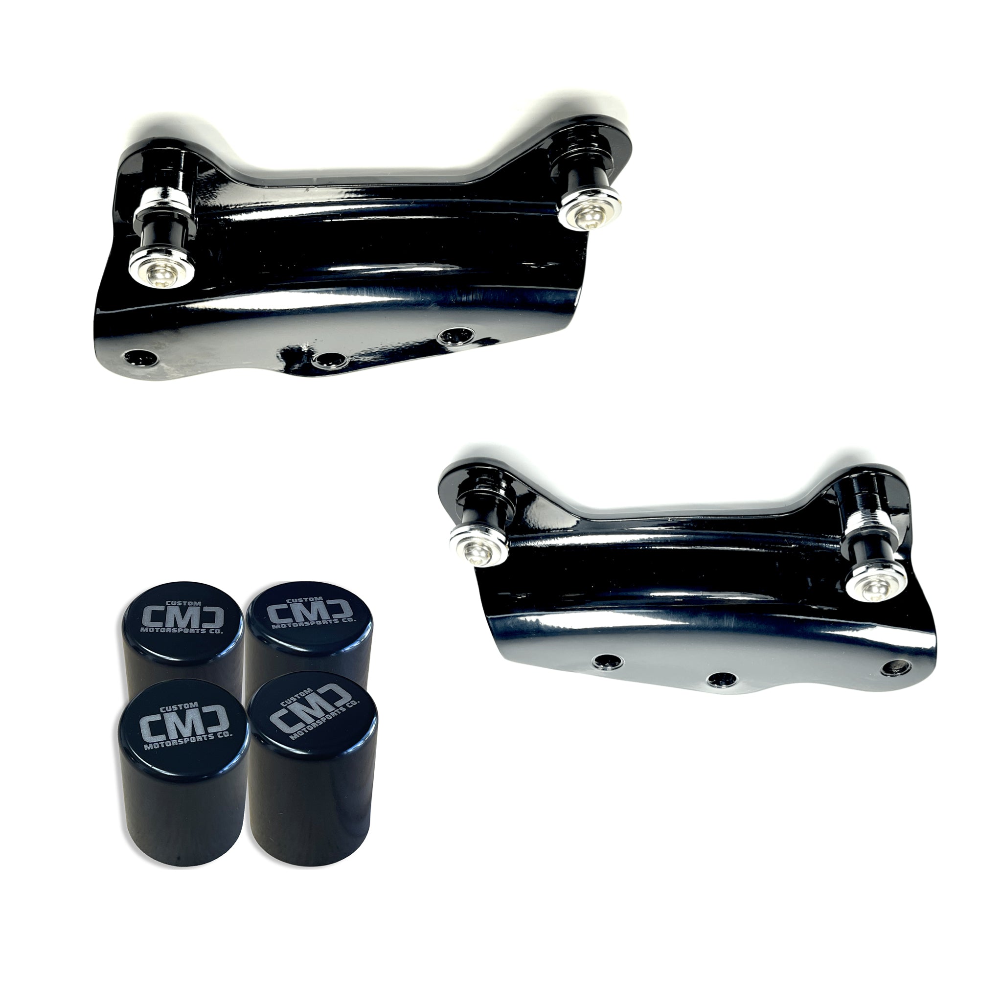 Passenger Backrest Docking Kit & CMC "Signature Caps (2009-2013 Touring) Black | Black Touring 2009-2013 | CMC Motorsports