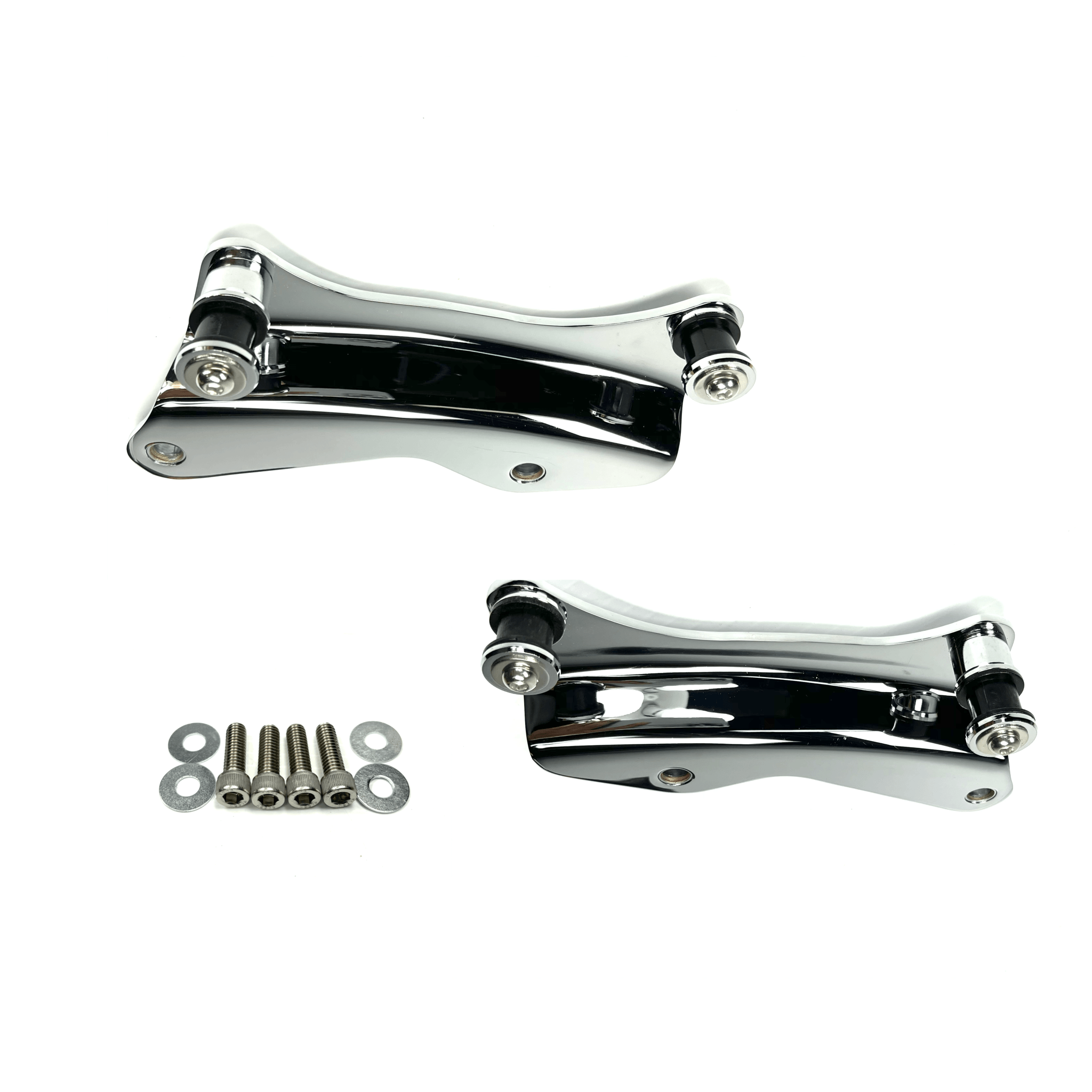 Passenger Backrest Docking Kit & CMC "Signature Caps (2014-2026 Touring) Chrome | | CMC Motorsports