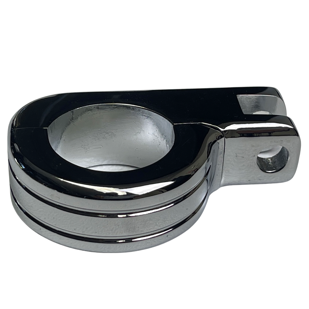 Passenger Highway Peg Clamps (1.5" Diameter) For Harley Engine Guard - Chrome | | CMC Motorsports