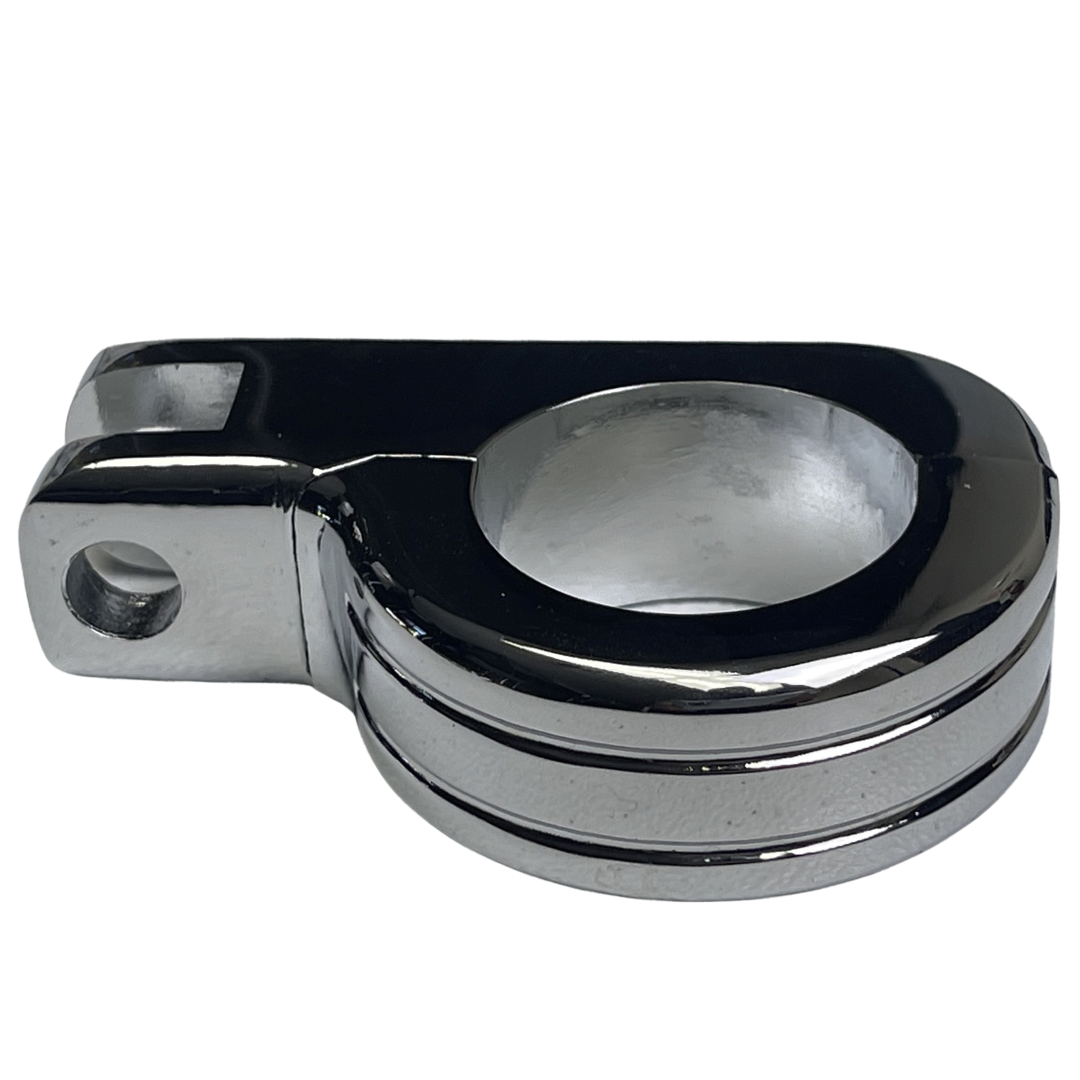 Passenger Highway Peg Clamps (1.5" Diameter) For Harley Engine Guard - Chrome | | CMC Motorsports