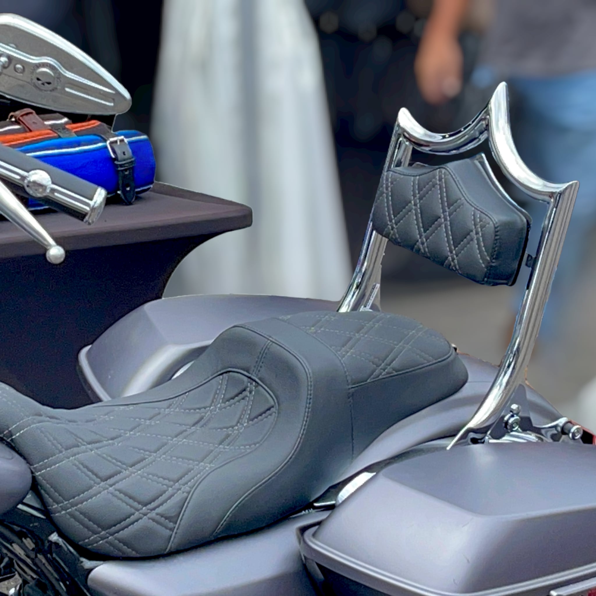 The Next Level PLUS+ | Show Chrome / Charcoal Gray Double Diamond '09-'23 Touring | | CMC Motorsports