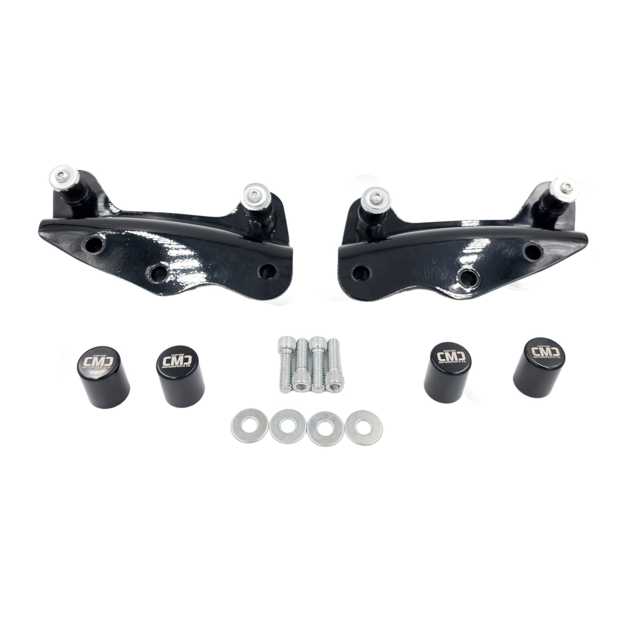 Passenger Backrest Docking Kit & CMC "Signature Caps (2009-2013 Touring) Black | | CMC Motorsports