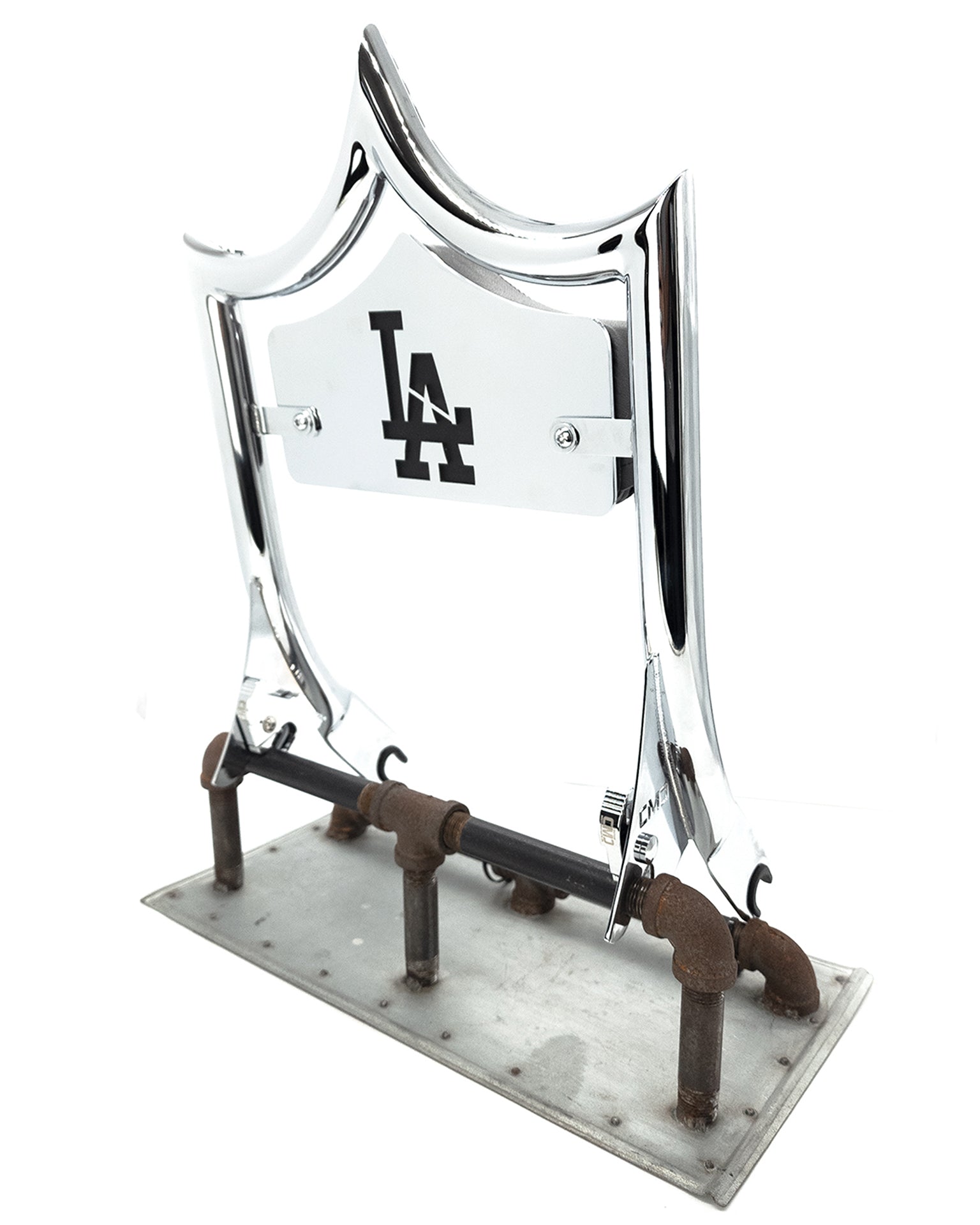 LARGE BACKPLATE for El Rey Backrest™ - LA (Chrome or Black) | Show Chrome | CMC Motorsports