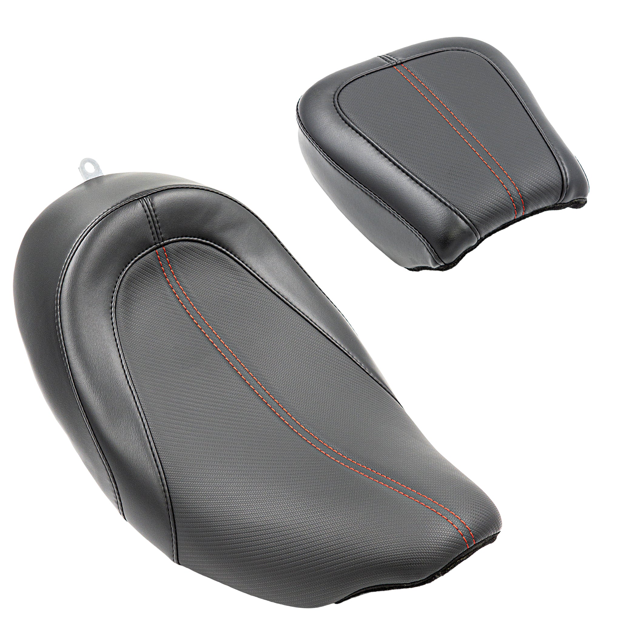 CMC XL Solo Seat and Passenger Pad Touring '08-'23 | Carbon Fiber | Red | CMC Motorsports