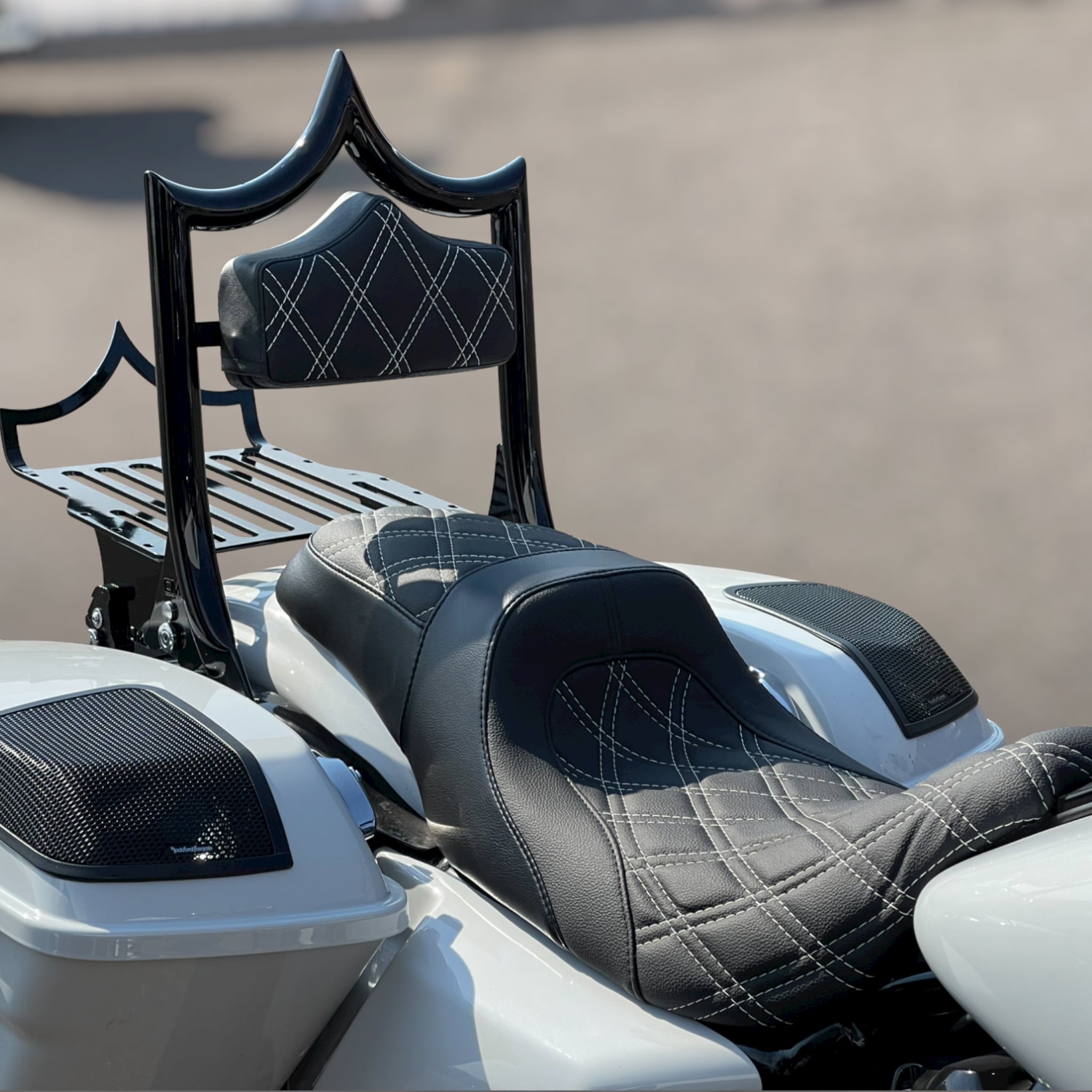 The Next Level PLUS+ | Gloss Black / White Diamond '09-'23 Touring | | CMC Motorsports