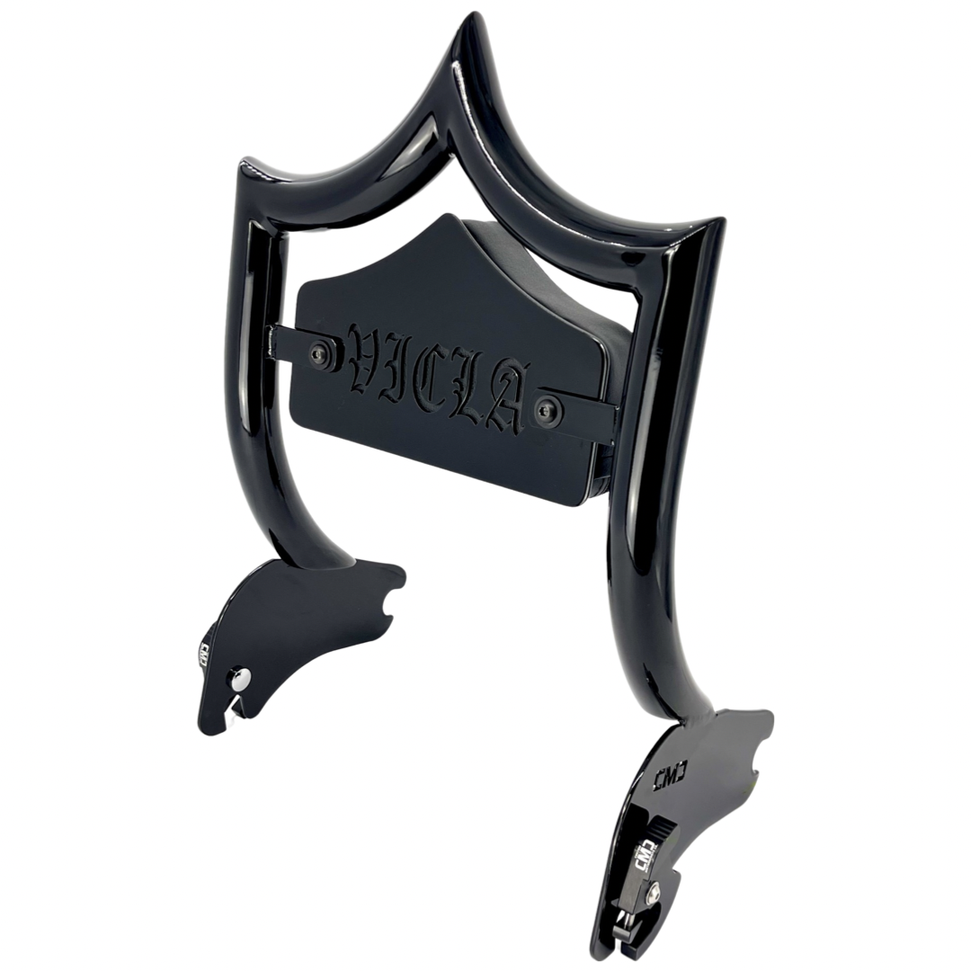 SMALL BACKPLATE for El Rey Backrest™ - VICLA (Chrome or Black) | Gloss Black | CMC Motorsports