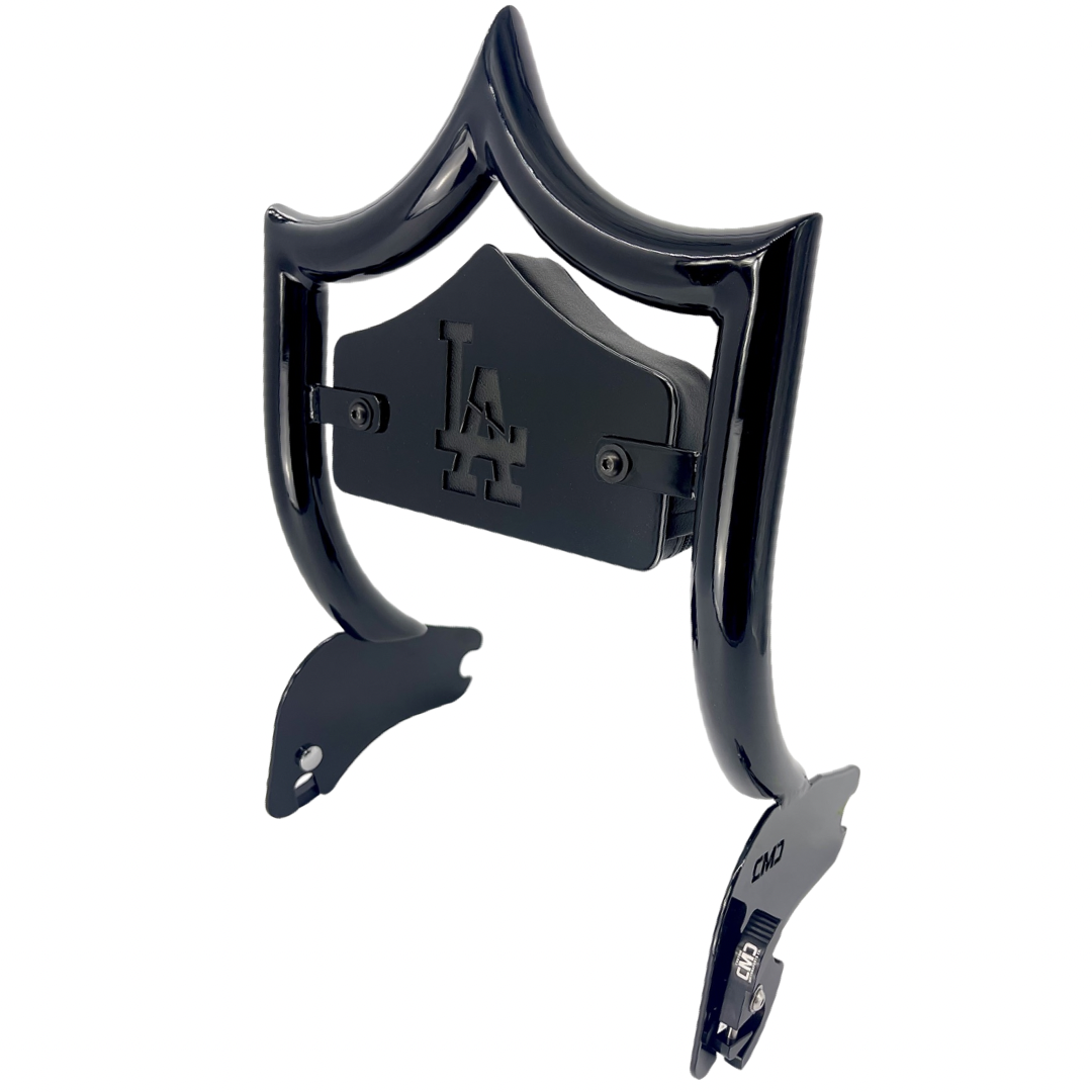 SMALL BACKPLATE for El Rey Backrest™ - LA (Chrome or Black) | Gloss Black | CMC Motorsports