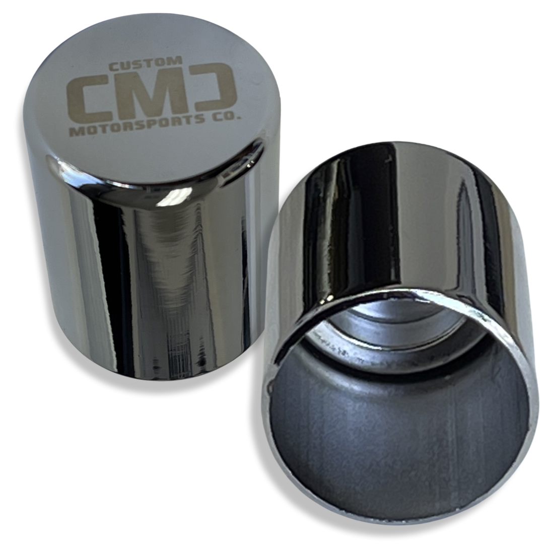 Passenger Backrest Docking Kit & CMC "Signature Caps (2009-2013 Touring) Chrome | | CMC Motorsports