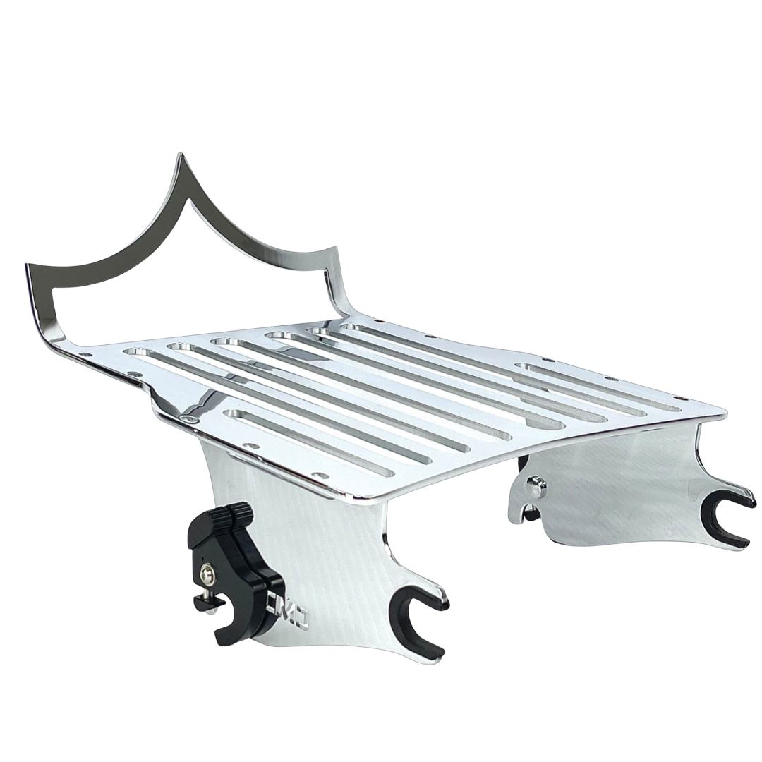 CMC LUGGAGE RACK “KING ME” CHROME (2009-2025 Touring) | | CMC Motorsports