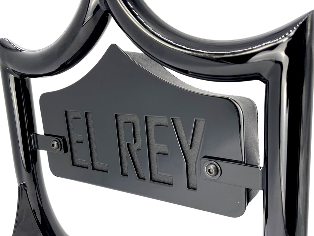 LARGE BACKPLATE for El Rey Backrest™ - EL REY (Chrome or Black) | | CMC Motorsports