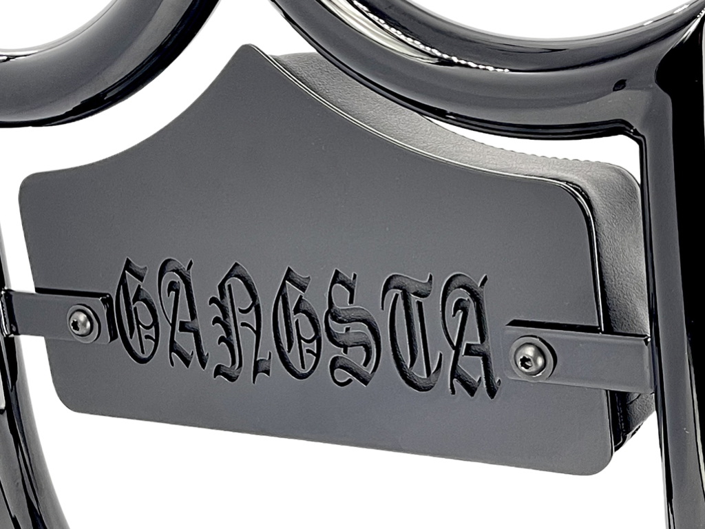 LARGE BACKPLATE for El Rey Backrest™ - GANGSTA (Chrome or Black) | | CMC Motorsports