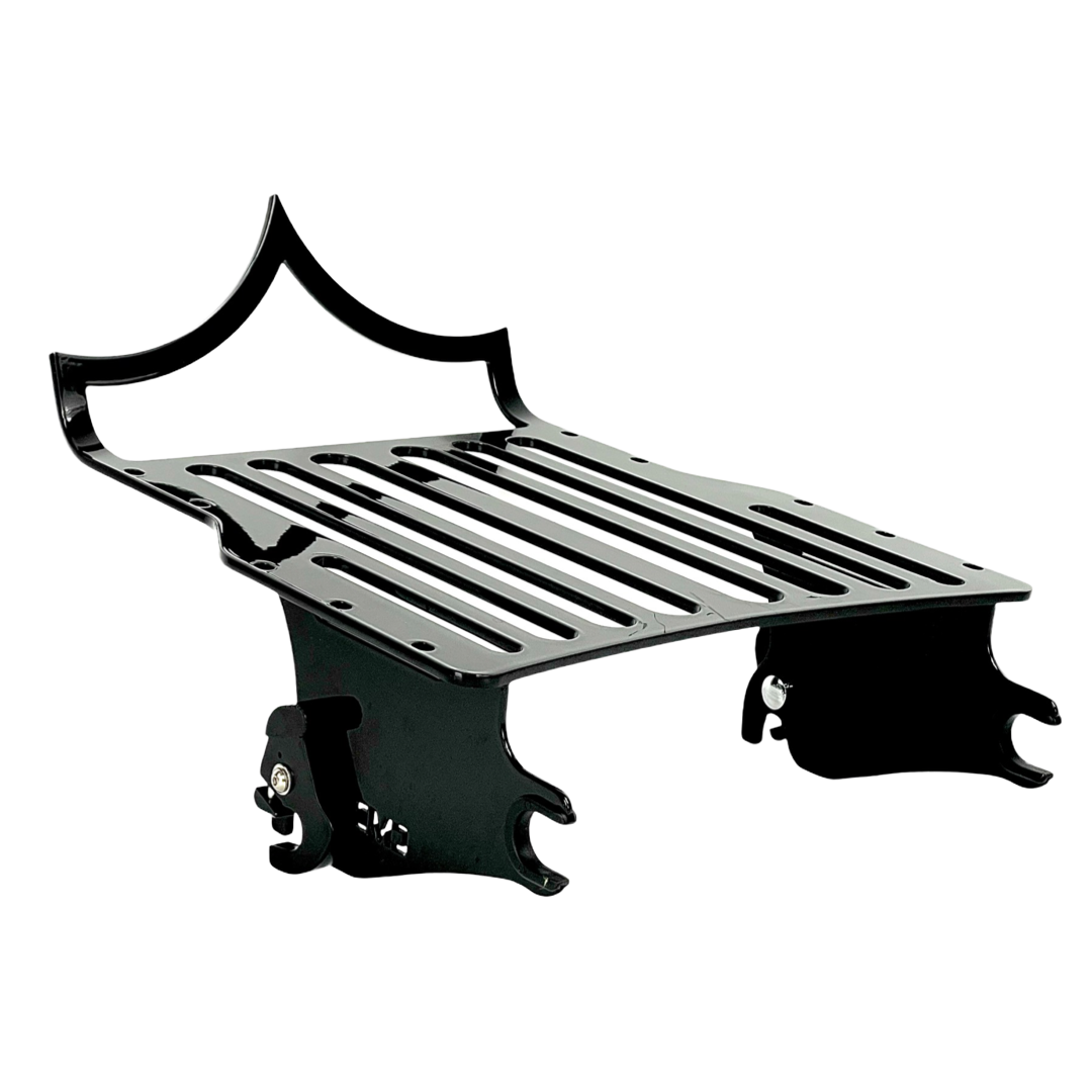 CMC LUGGAGE RACK “KING ME” GLOSS BLACK (2009-2025 Touring) | | CMC Motorsports