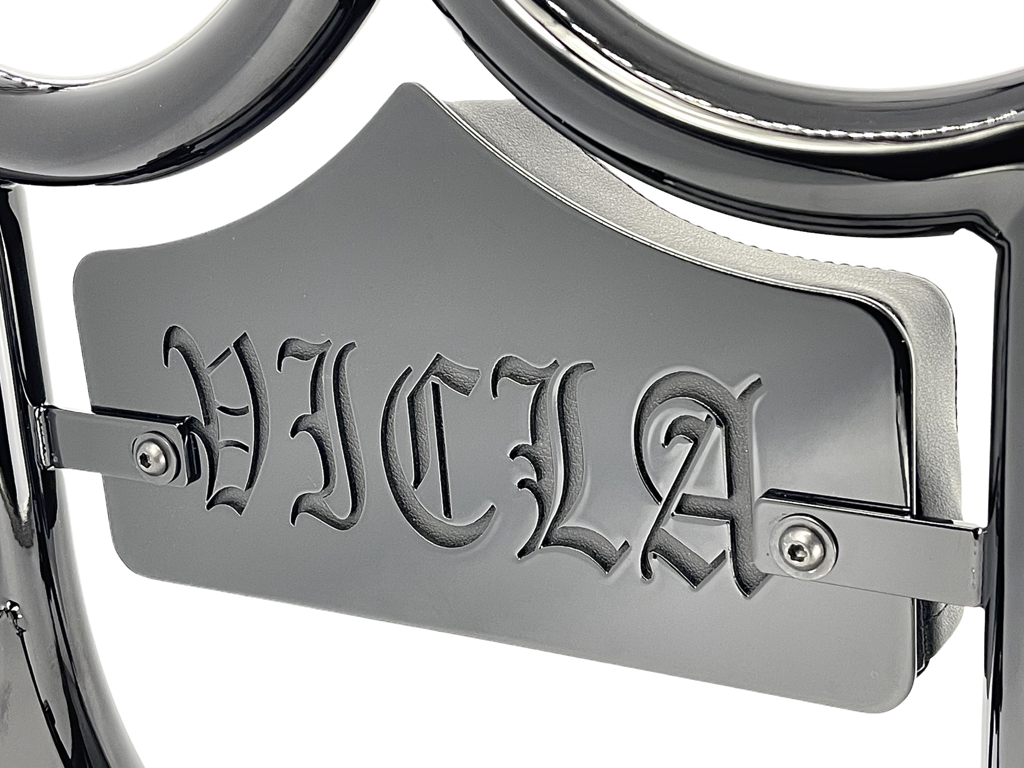 LARGE BACKPLATE for El Rey Backrest™ - VICLA (Chrome or Black) | | CMC Motorsports