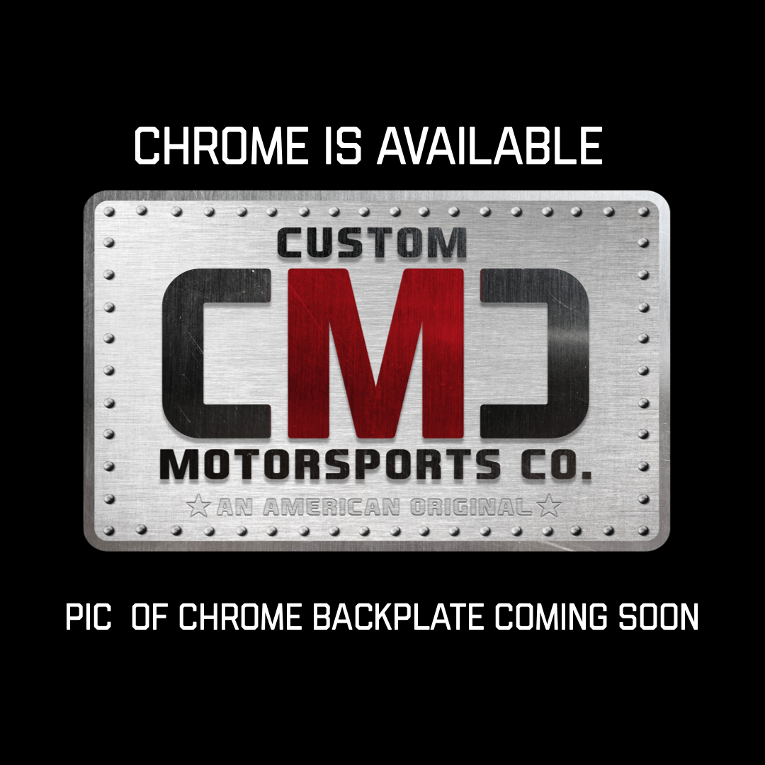 LARGE BACKPLATE for El Rey Backrest™ - CVO (Chrome or Black) | Show Chrome | CMC Motorsports