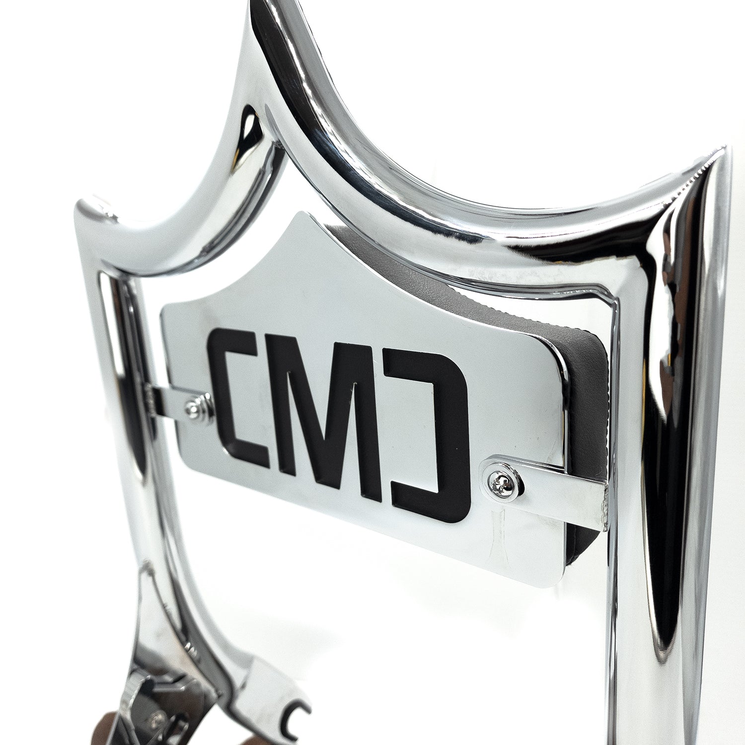 LARGE BACKPLATE for El Rey Backrest™ - CMC BOLD (Chrome or Black) | | CMC Motorsports