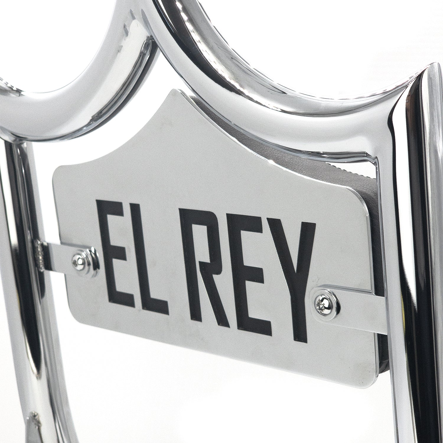 LARGE BACKPLATE for El Rey Backrest™ - EL REY (Chrome or Black) | | CMC Motorsports