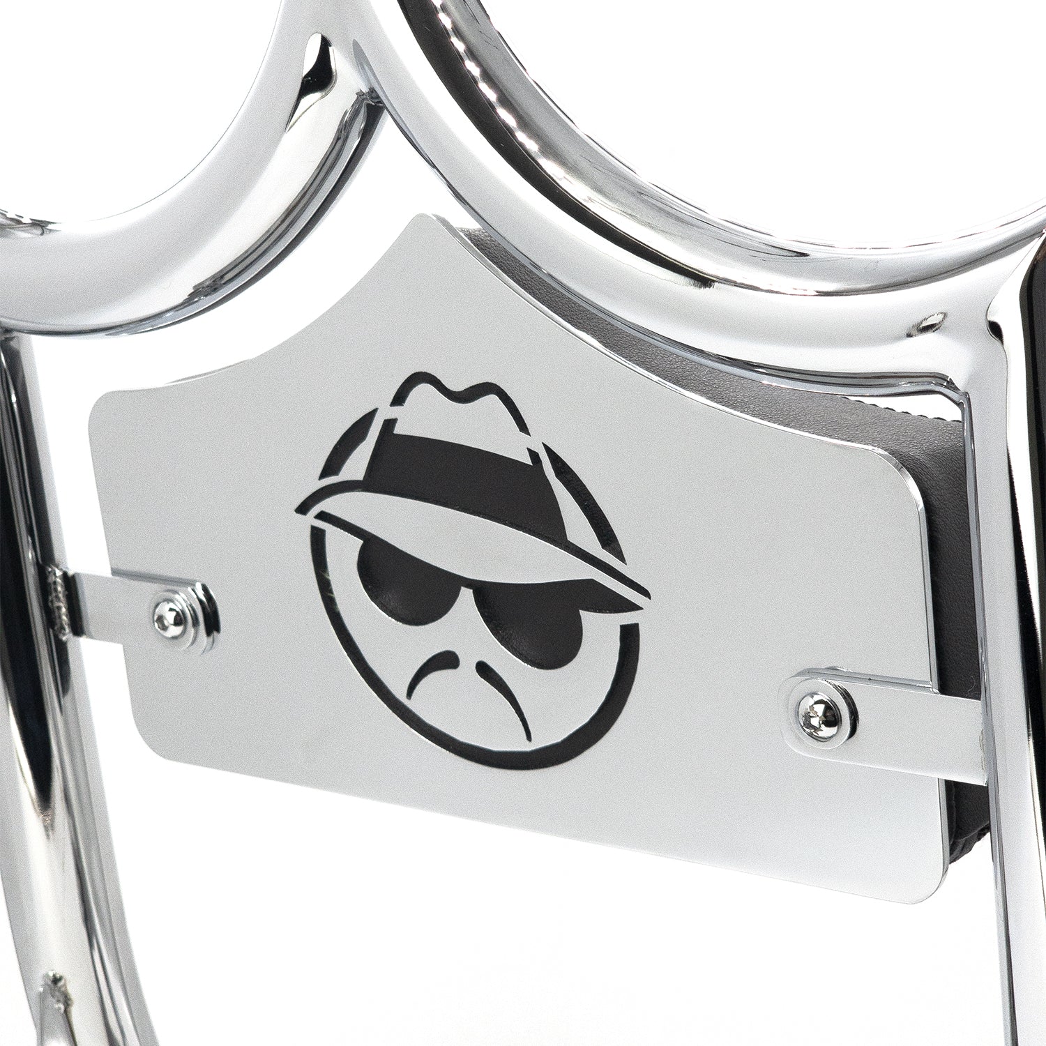 LARGE BACKPLATE for El Rey Backrest™ - VATO LOCO (Chrome or Black) | | CMC Motorsports