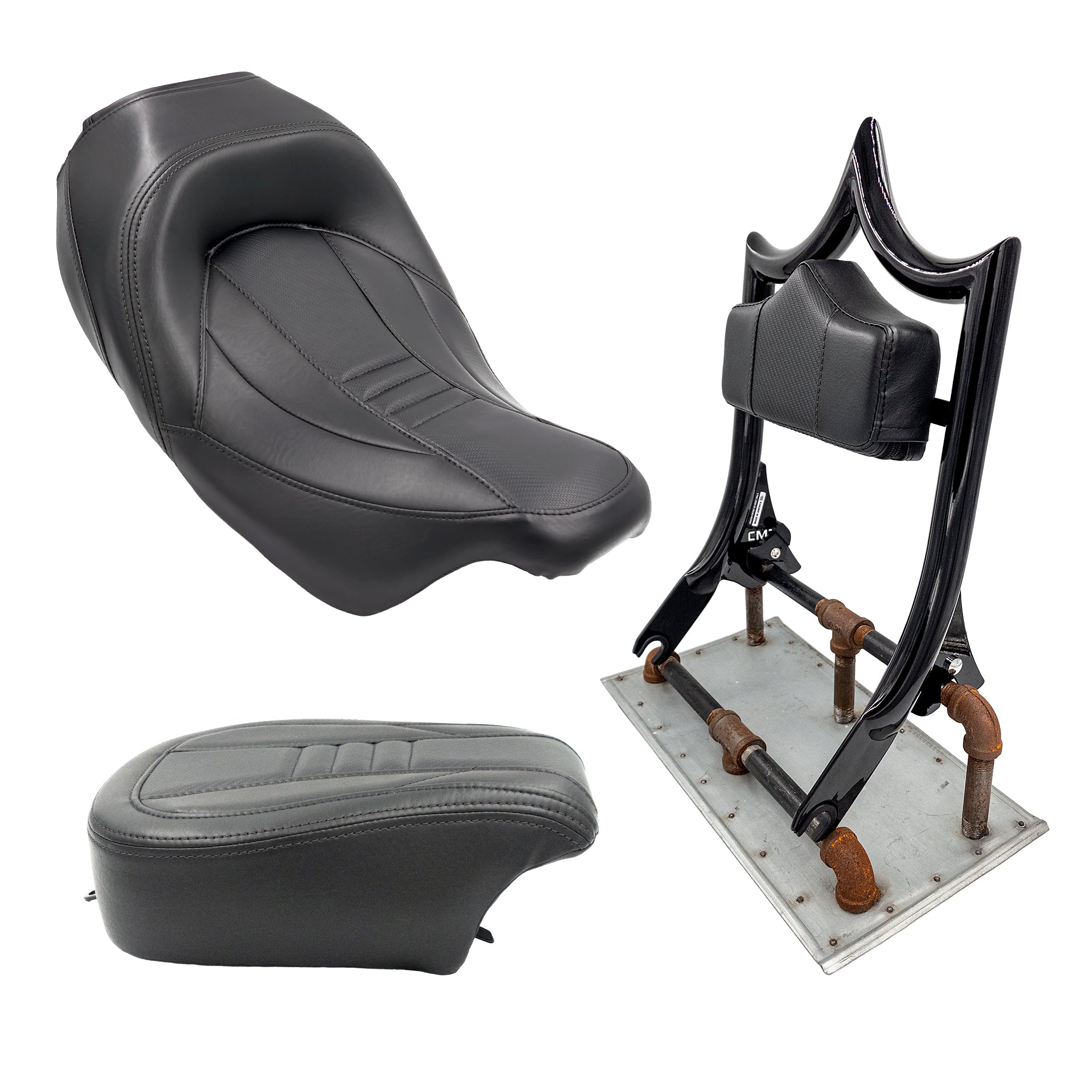 The Next Level "Carbon Fiber" Solo Standard | Gloss Black '09-'23 Touring | Black | CMC Motorsports