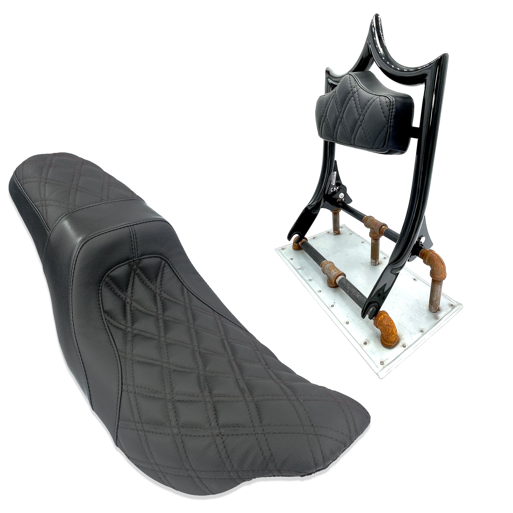 The Next Level PLUS+ | Gloss Black / Black Double Diamond '09-'23 Touring | | CMC Motorsports