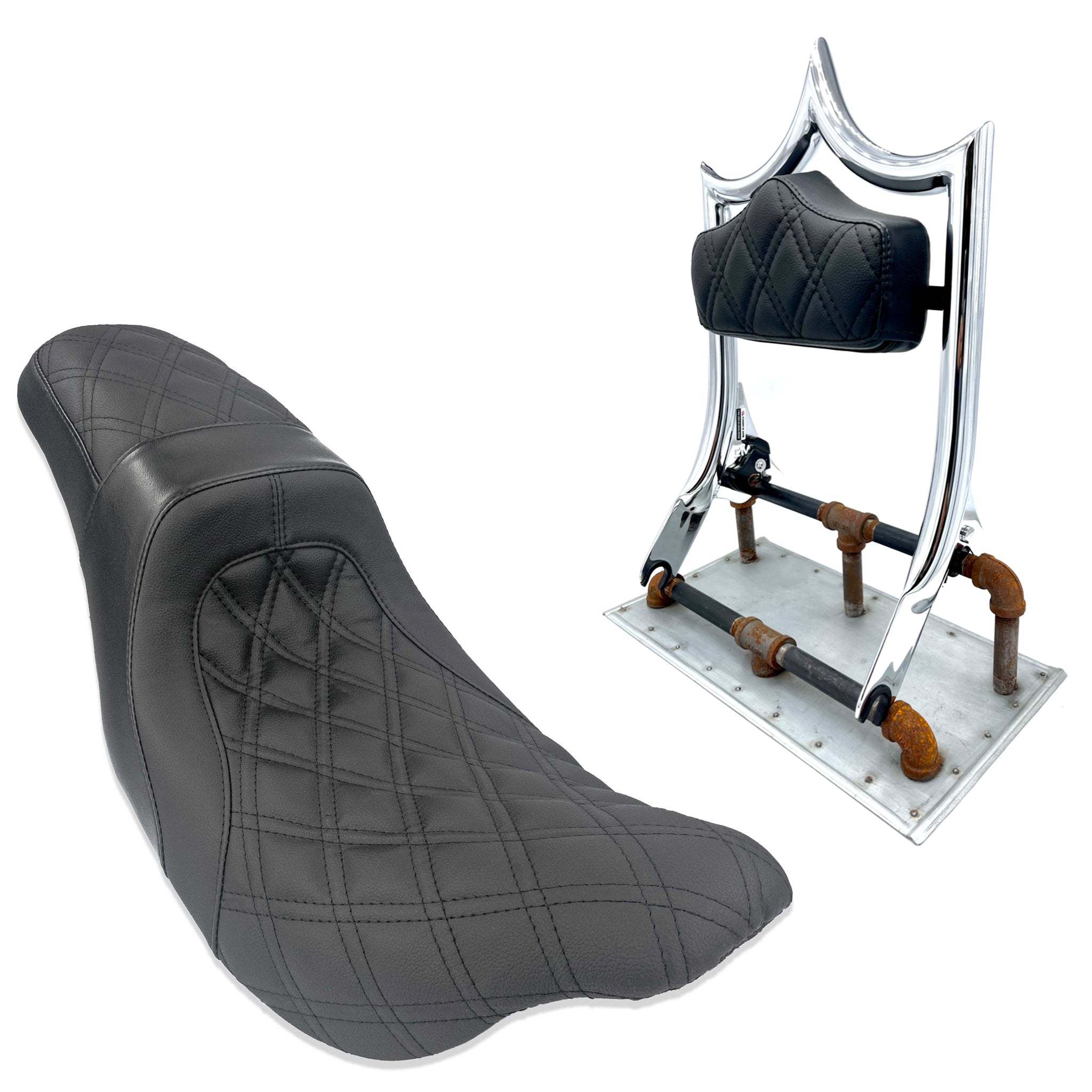 The Next Level PLUS+ | Show Chrome / Black Double Diamond '09-'23 Touring | | CMC Motorsports