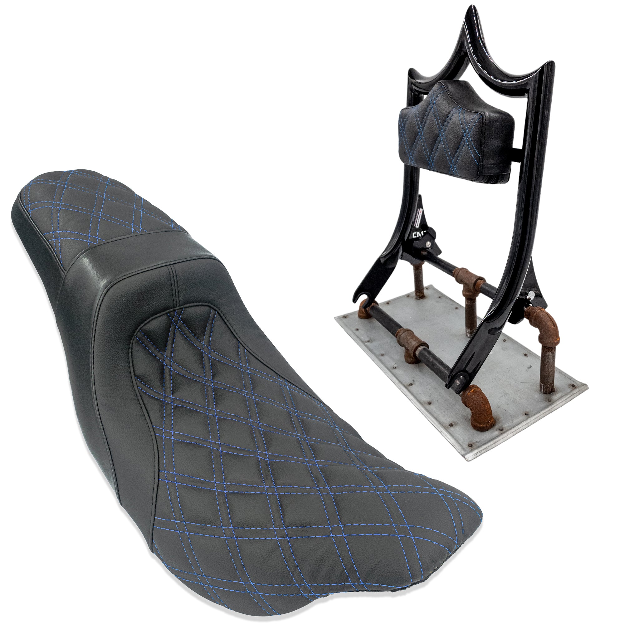 The Next Level PLUS+ | Gloss Black / Blue Double Diamond '09-'23 Touring | | CMC Motorsports