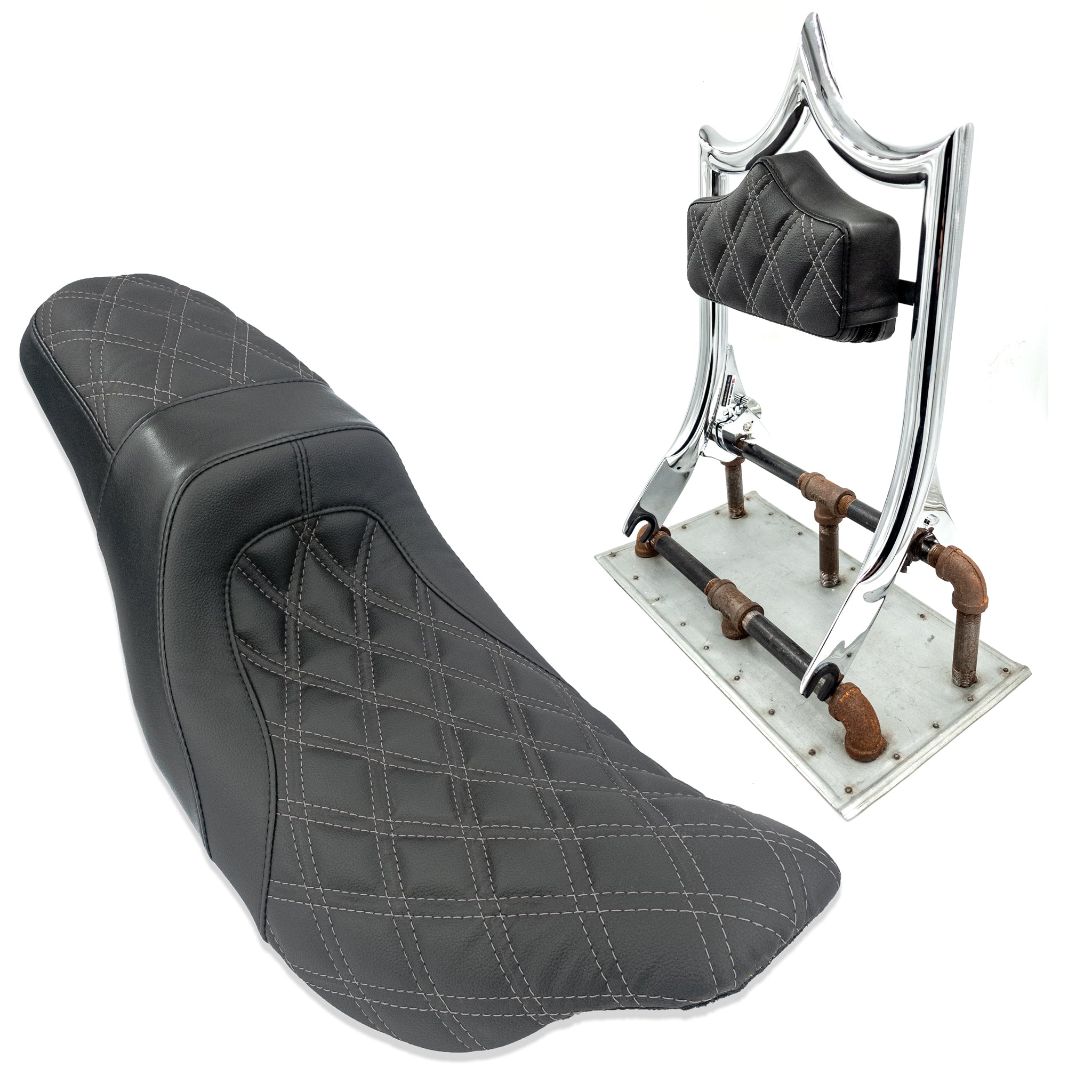 The Next Level PLUS+ | Show Chrome / Charcoal Gray Double Diamond '09-'23 Touring | | CMC Motorsports