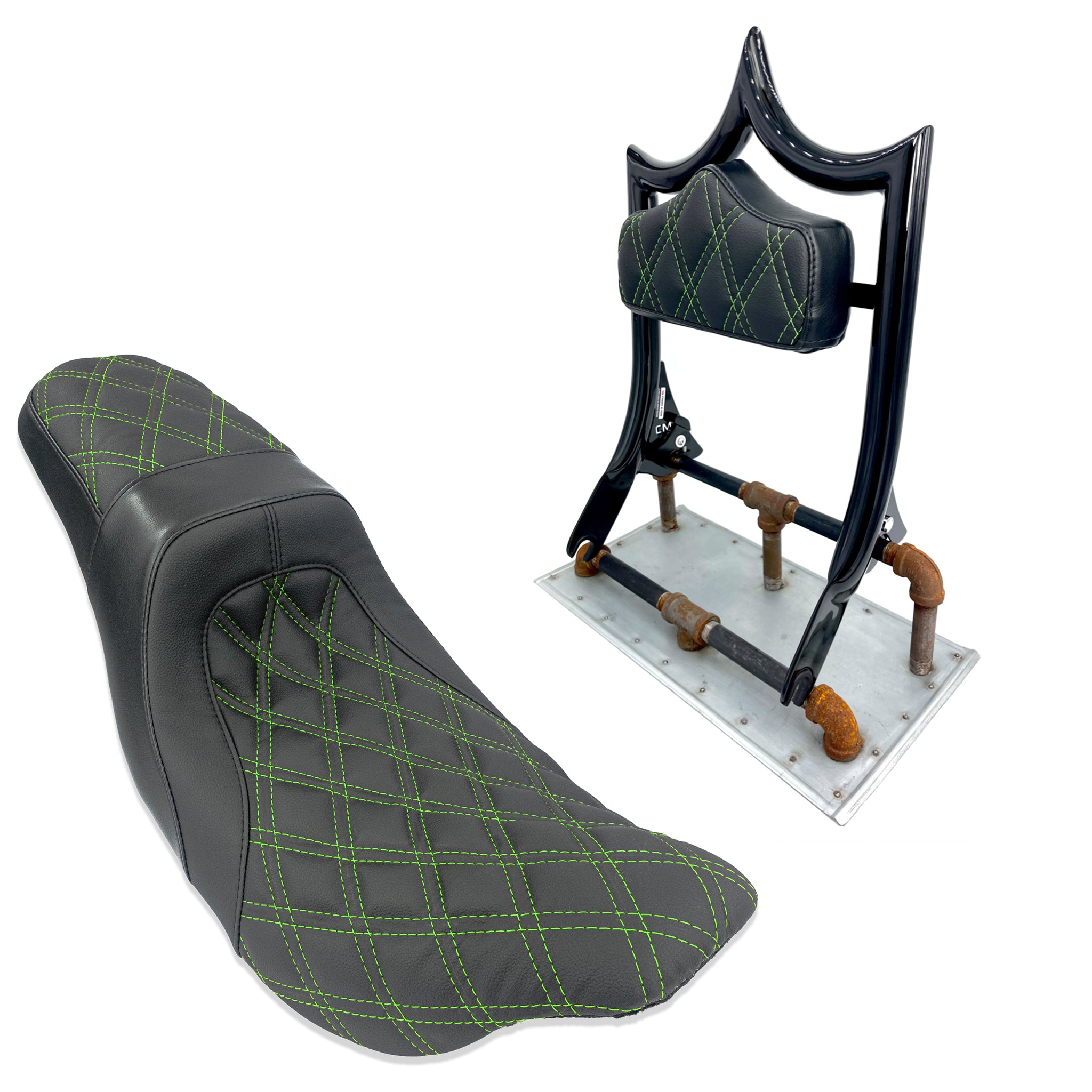 The Next Level PLUS+ | Gloss Black / Green Double Diamond '09-'23 Touring | | CMC Motorsports