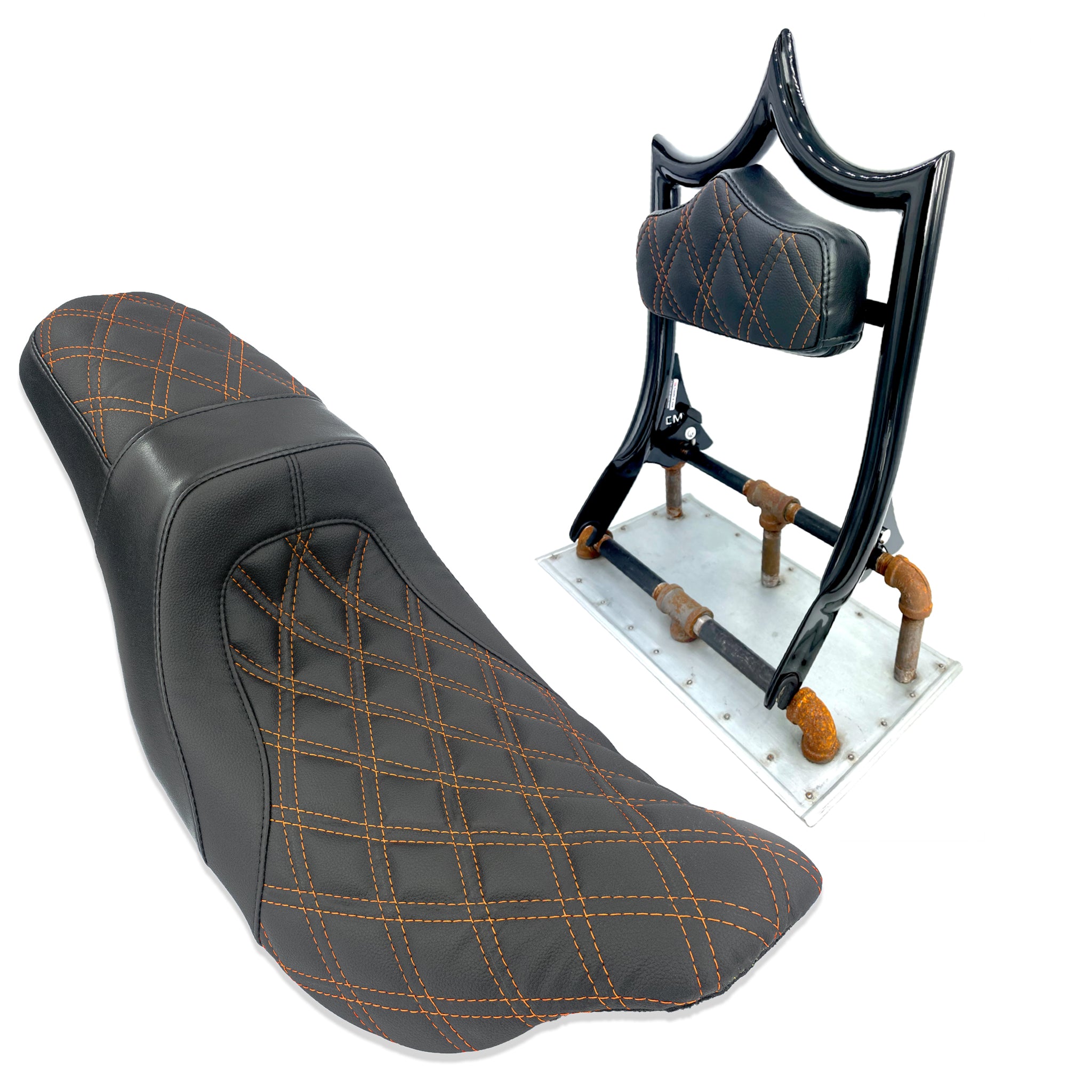 The Next Level PLUS+ | Gloss Black / Orange Double Diamond '09-'23 Touring | | CMC Motorsports