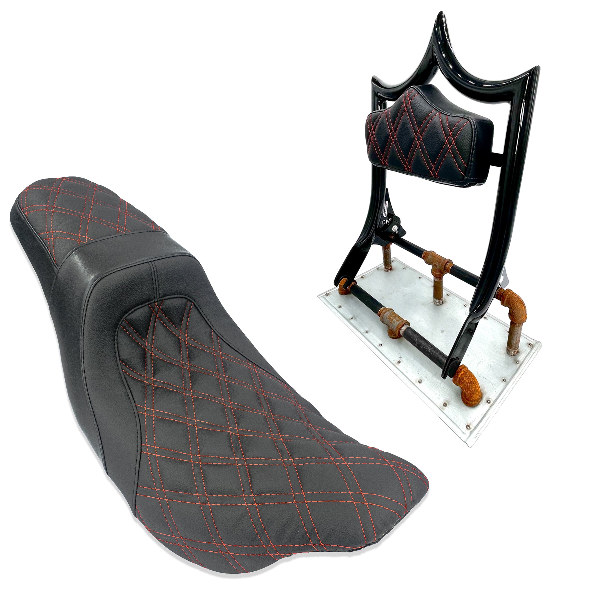 The Next Level PLUS+ | Gloss Black / Red Double Diamond '09-'23 Touring | | CMC Motorsports